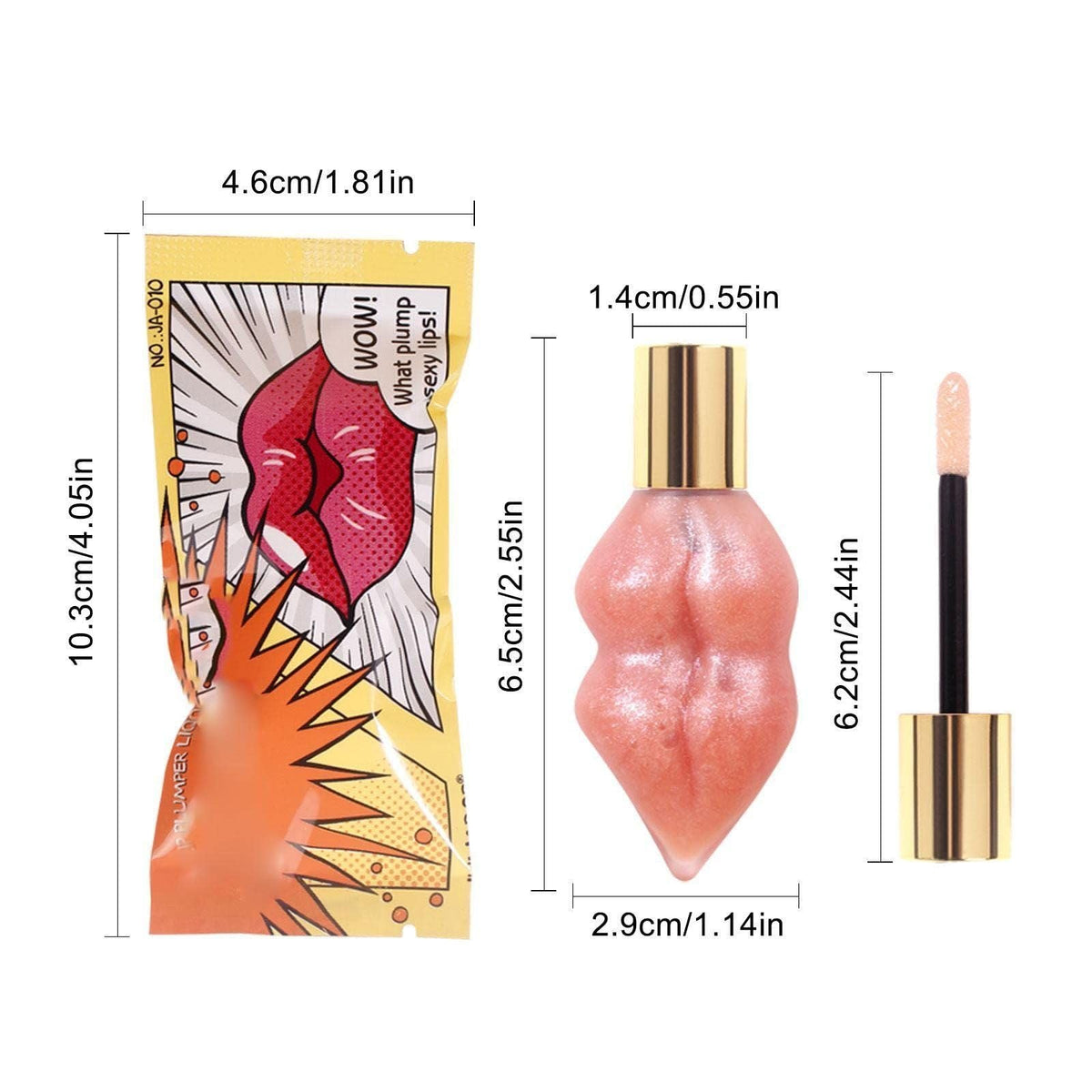 Lip Gloss Ginger Mint Lip Plumping Liquid Lip Color Moisturizing Lip Enhancer Lip Balm