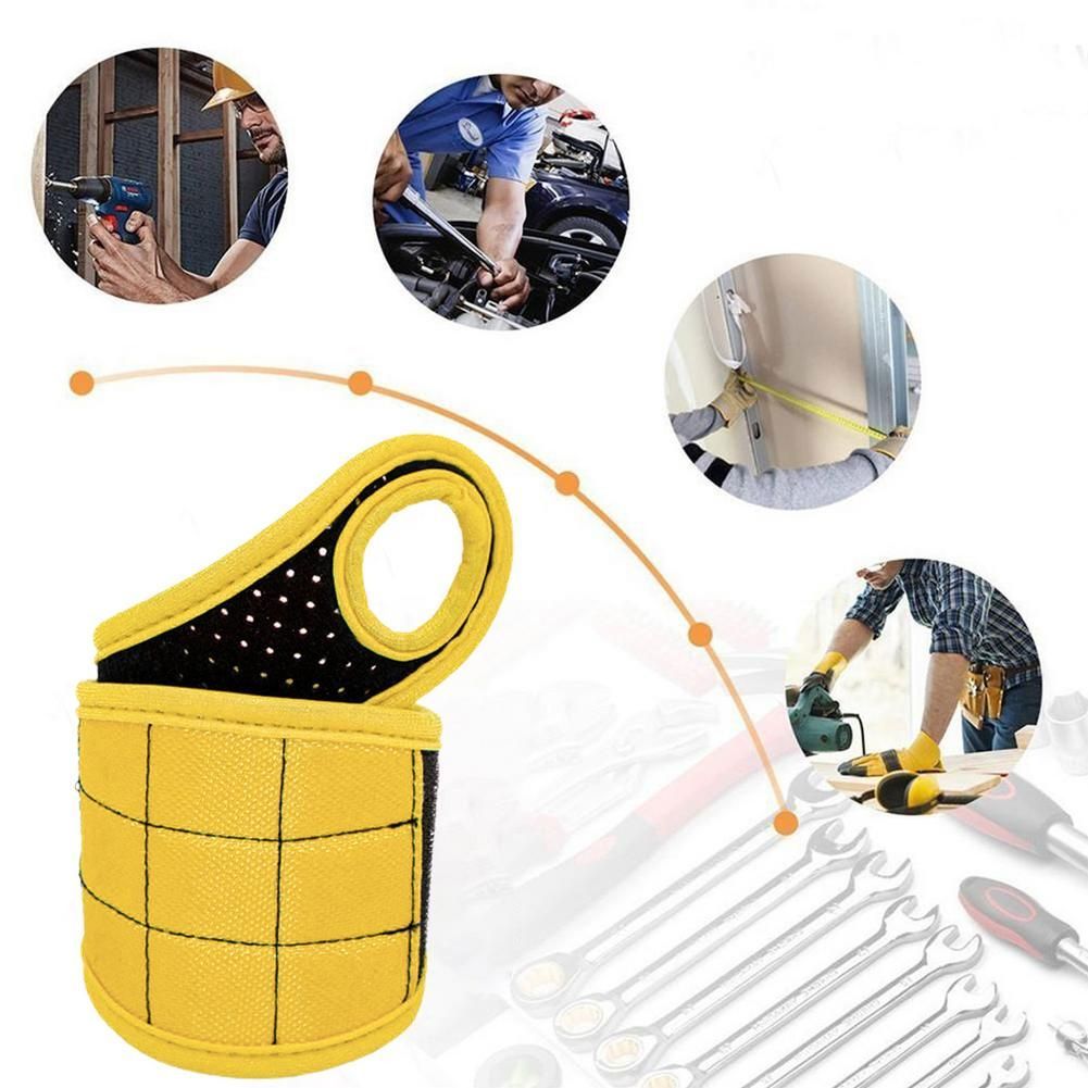 Magnetic Wristband Portable Tools Belt Screws Nails Drill Bits Bracelet Holder Repair Tools