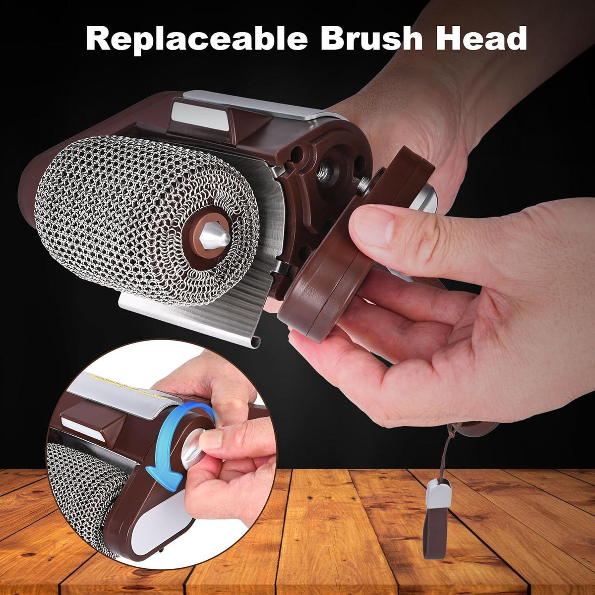Electric Grill Cleaner Rechargeable Stainless Steel Barbecue Grill Roller Brush