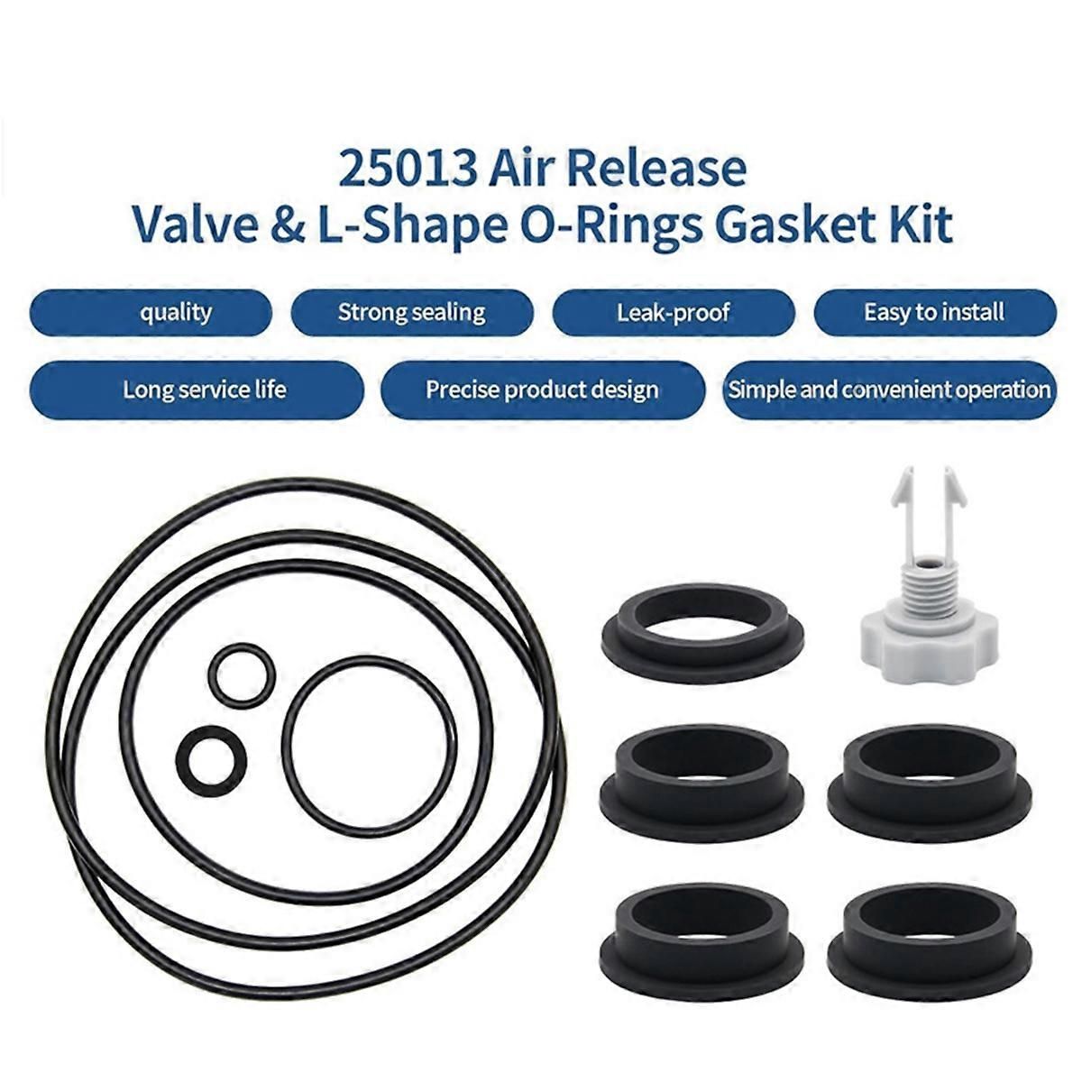 Replacement Set for Sand Filter Pumps, Air Release Valve & O-Rings
