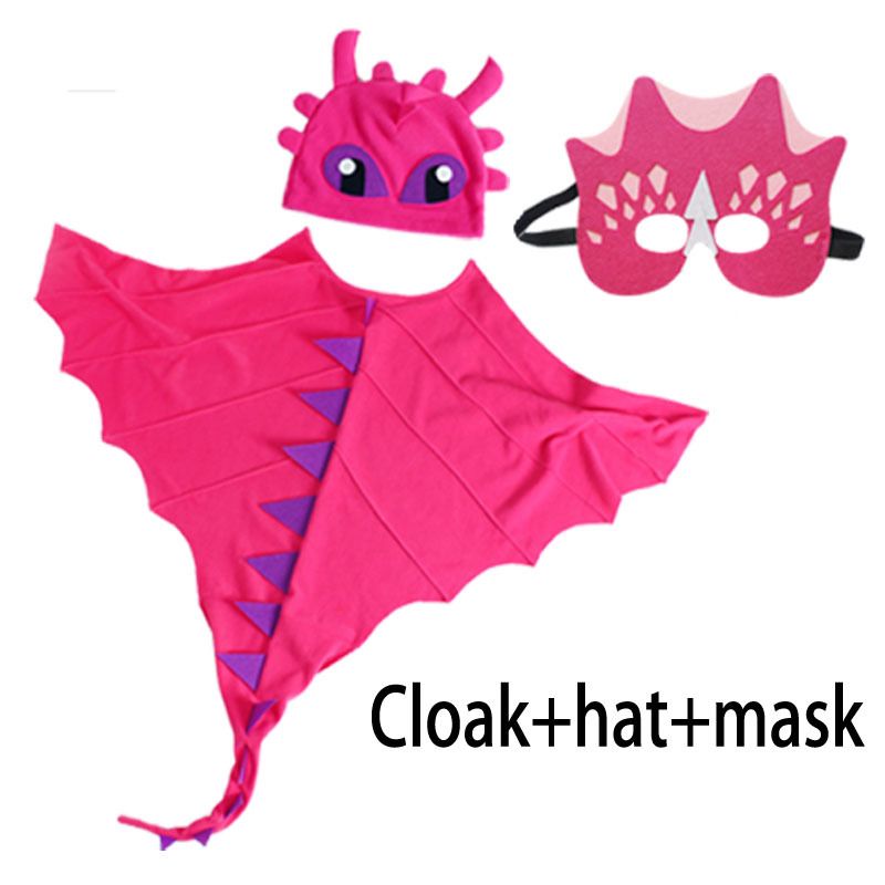 Children Dinosaur Cape Halloween Cosplay Costume Set Kids Christmas Outfits