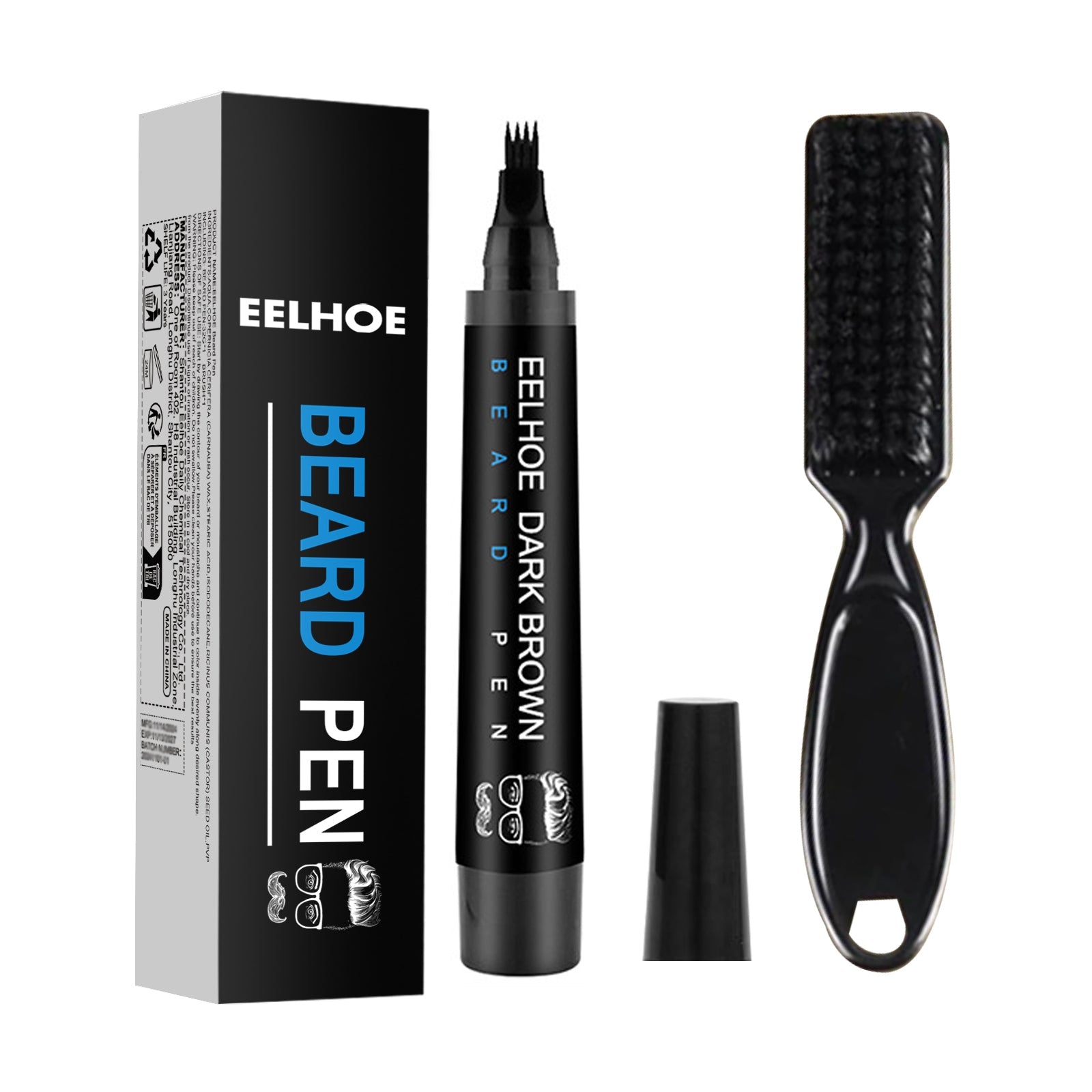 Beard Filler Pen Kit, Waterproof, Natural, Easy to Use, Perfect for a Dense, Stylish Beard ,1set