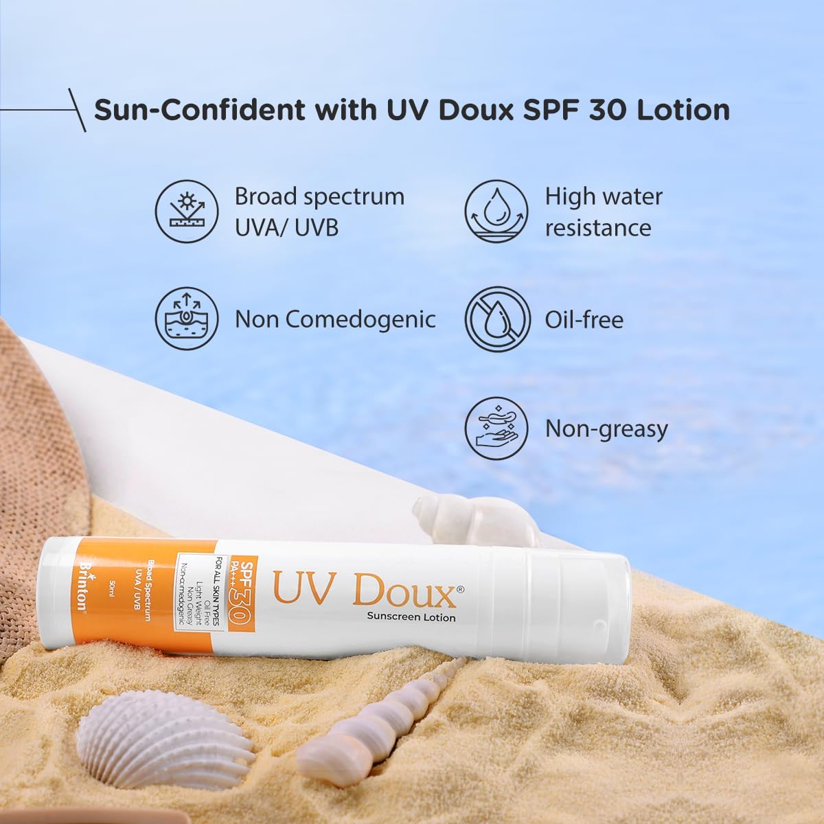 Brinton UvDoux Sunscreen Lotion with SPF 30 | 50mL