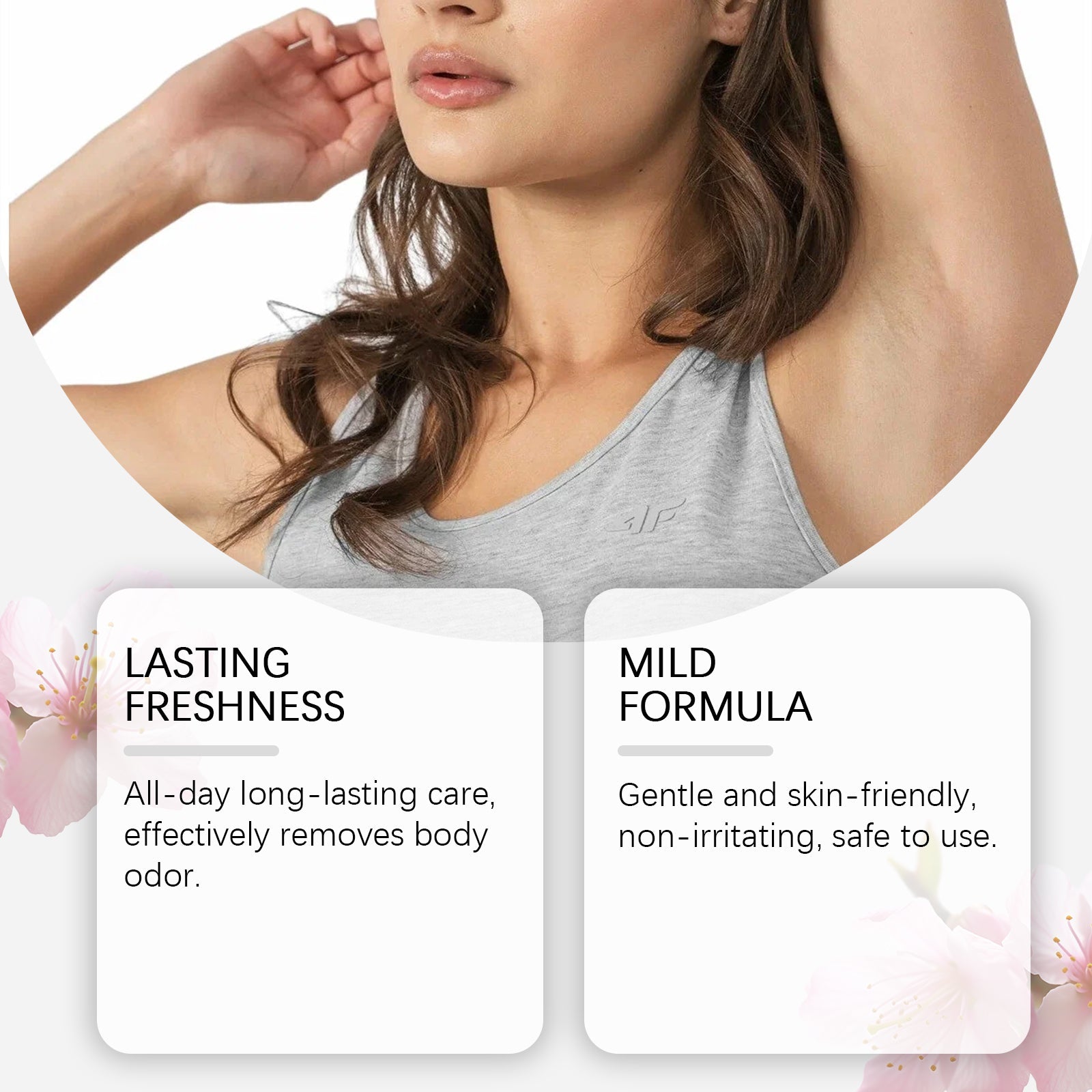 Cherry Blossom Body Care Spray, Natural Long-Lasting Odor Eliminator, Freshening & Portable ,60ml