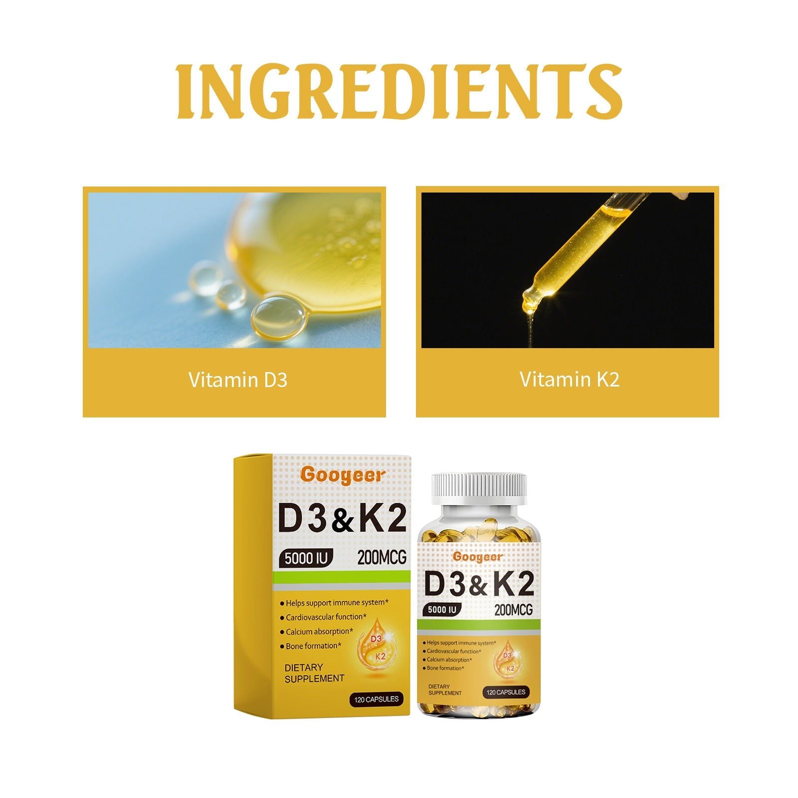 Boost Your Body Care, Vitality & Immunity with Vitamin Capsules, Relieve Fatigue ,120capsules
