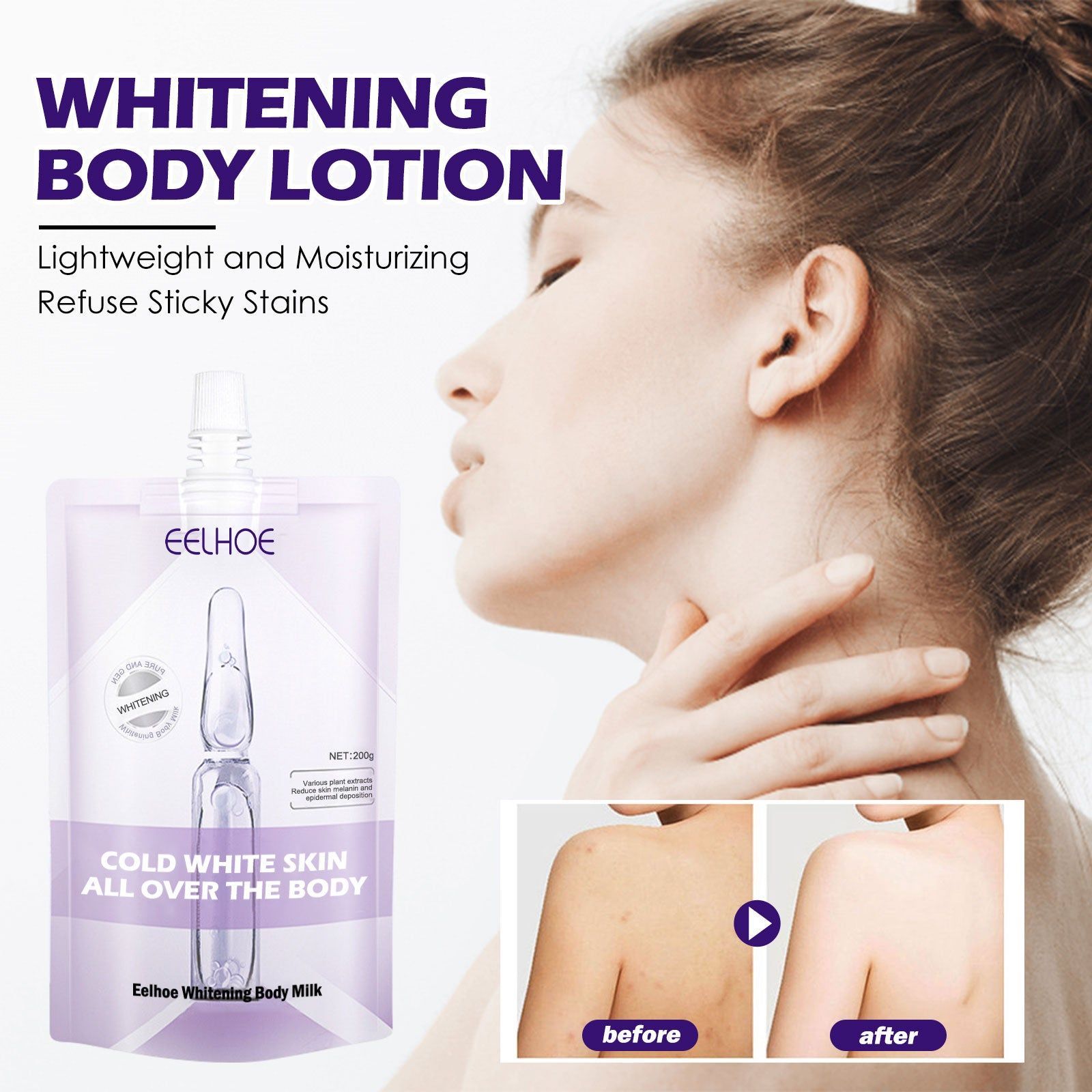 Brightening Body Lotion for Radiant Skin, Moisturizes, Rejuvenates, and Dullness Relief ,200g
