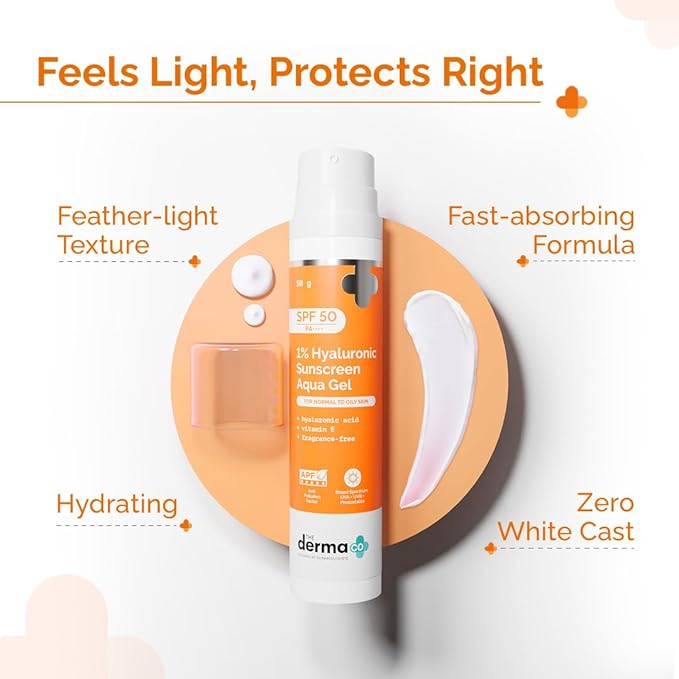 THE DERMA CO 1٪ هلام واقي من الشمس بالهيالورونيك 50 جم
