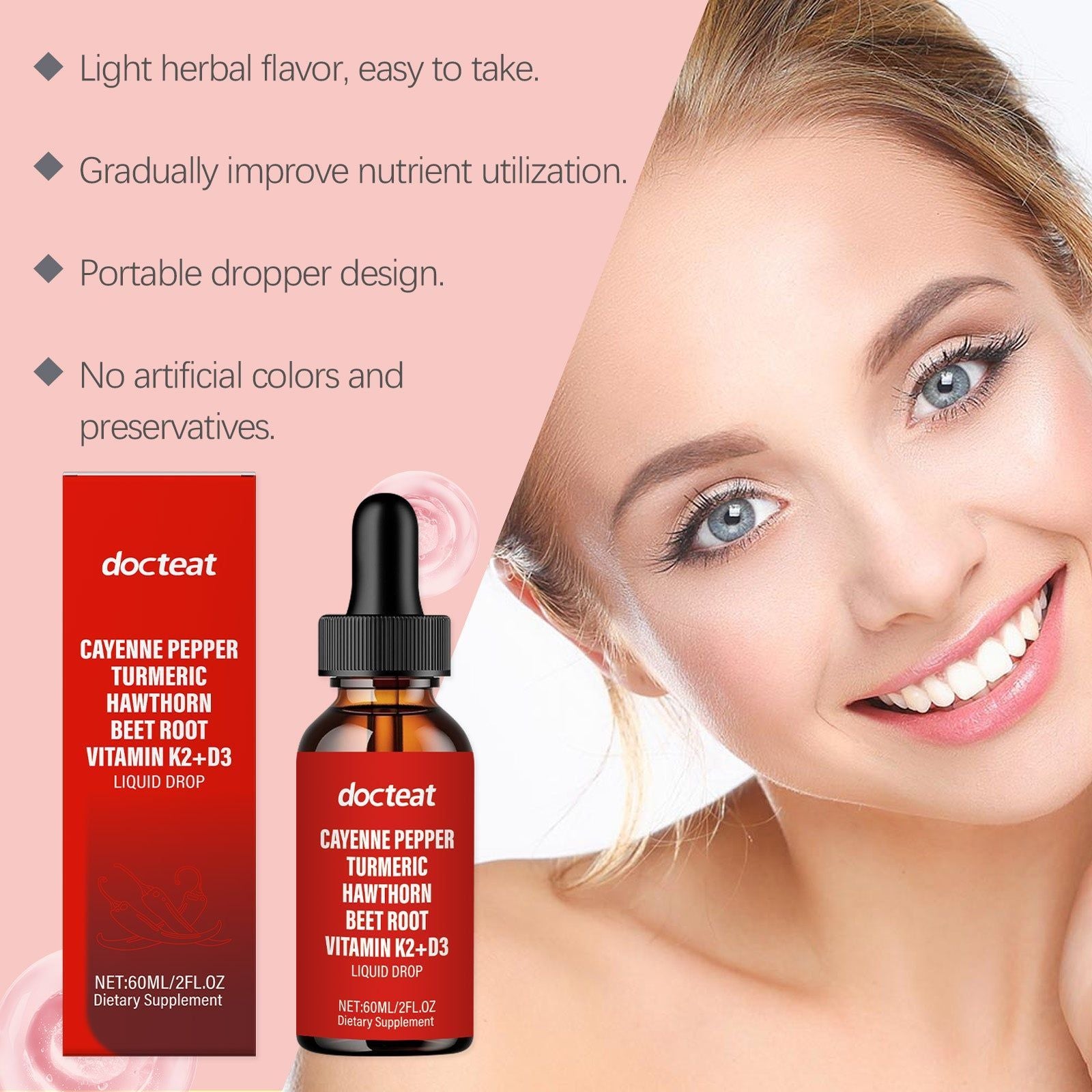 Boost Your Body Care with Natural Vitamin Drops, Enhance Digestion & Vitality ,60ml