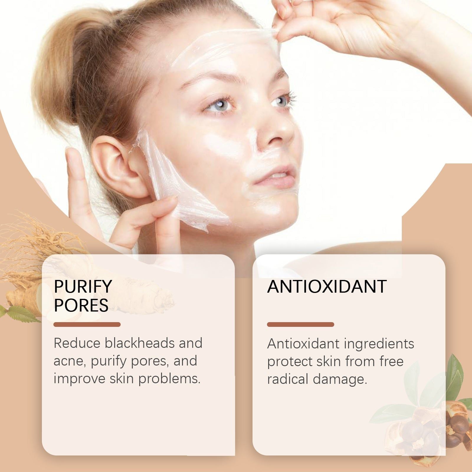 Collagen Peel Mask, Anti-Wrinkle, Brightening, Hydrating, Pore Refining ,1set