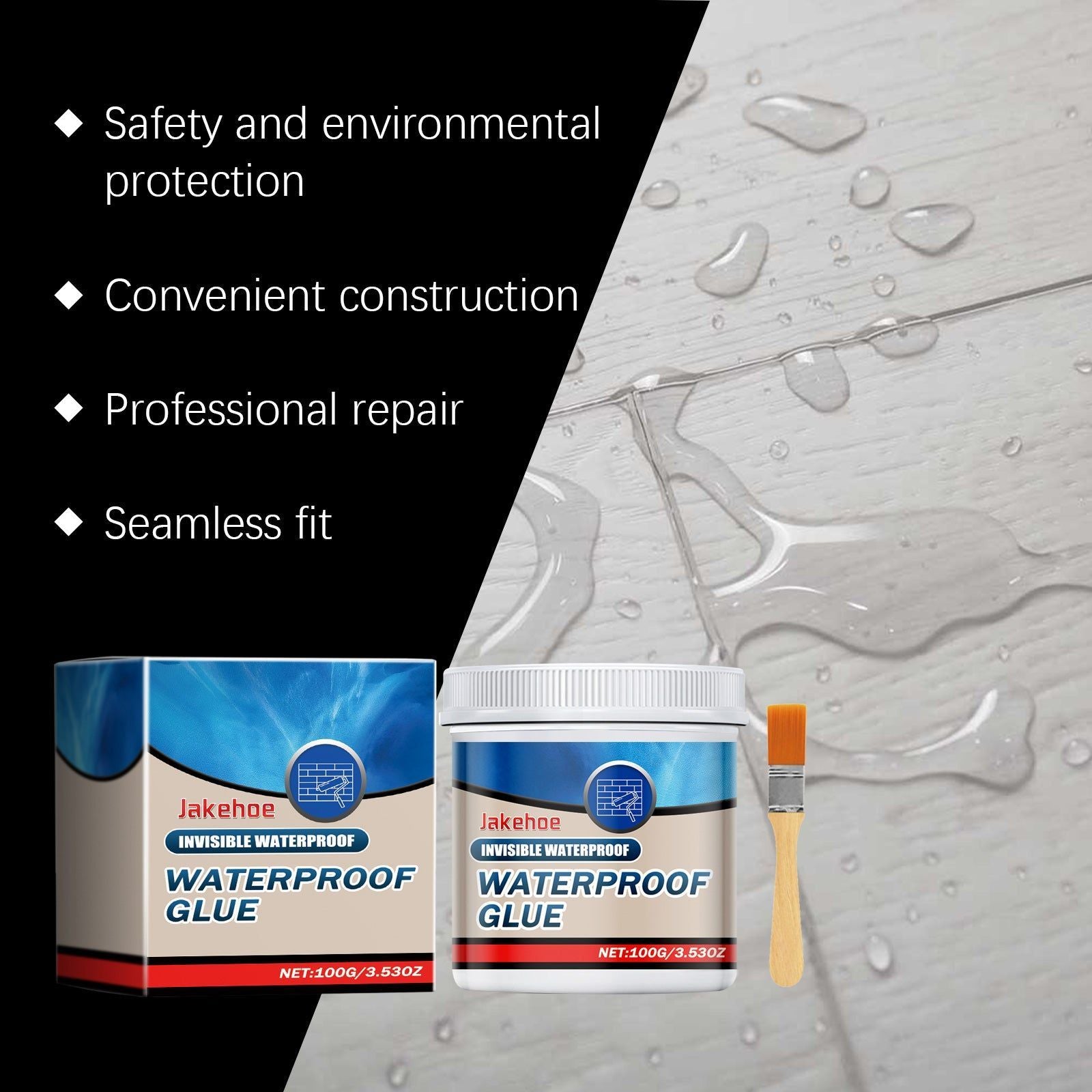 Invisible Waterproof Caulk for Gap Repair, Leakproof Tile Wall Sealant, Long-lasting Waterproof Paint ,1set