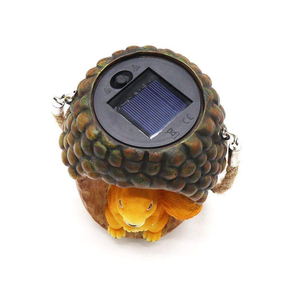 Solar Hanging Light Owl Tree Stump Lamp Lanterns Animal Statue Lanterns Garden Decoration