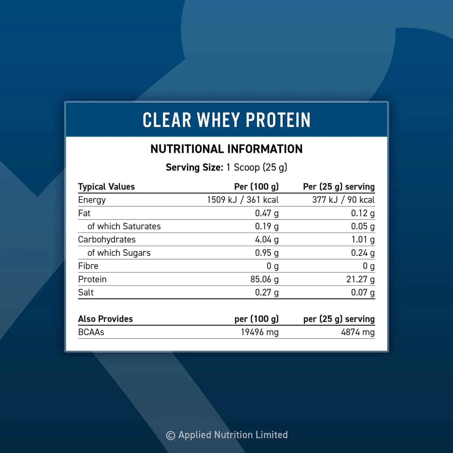 AN CLEAR WHEY 875g ORANGE SQUASH