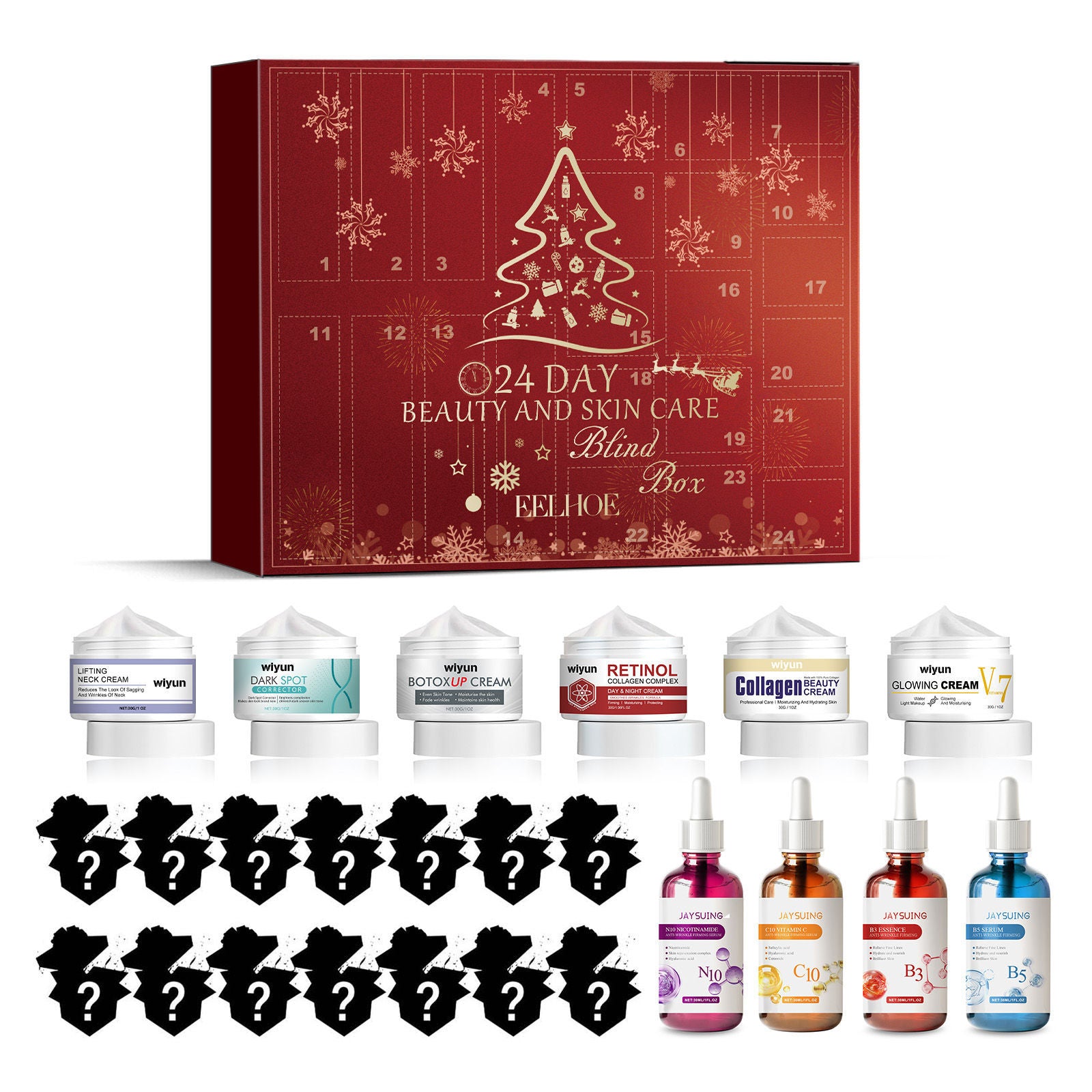 24 Grid Facial Care Blind Box, Moisturizing Skin Care Surprise, Hydrating Beauty ,24grid