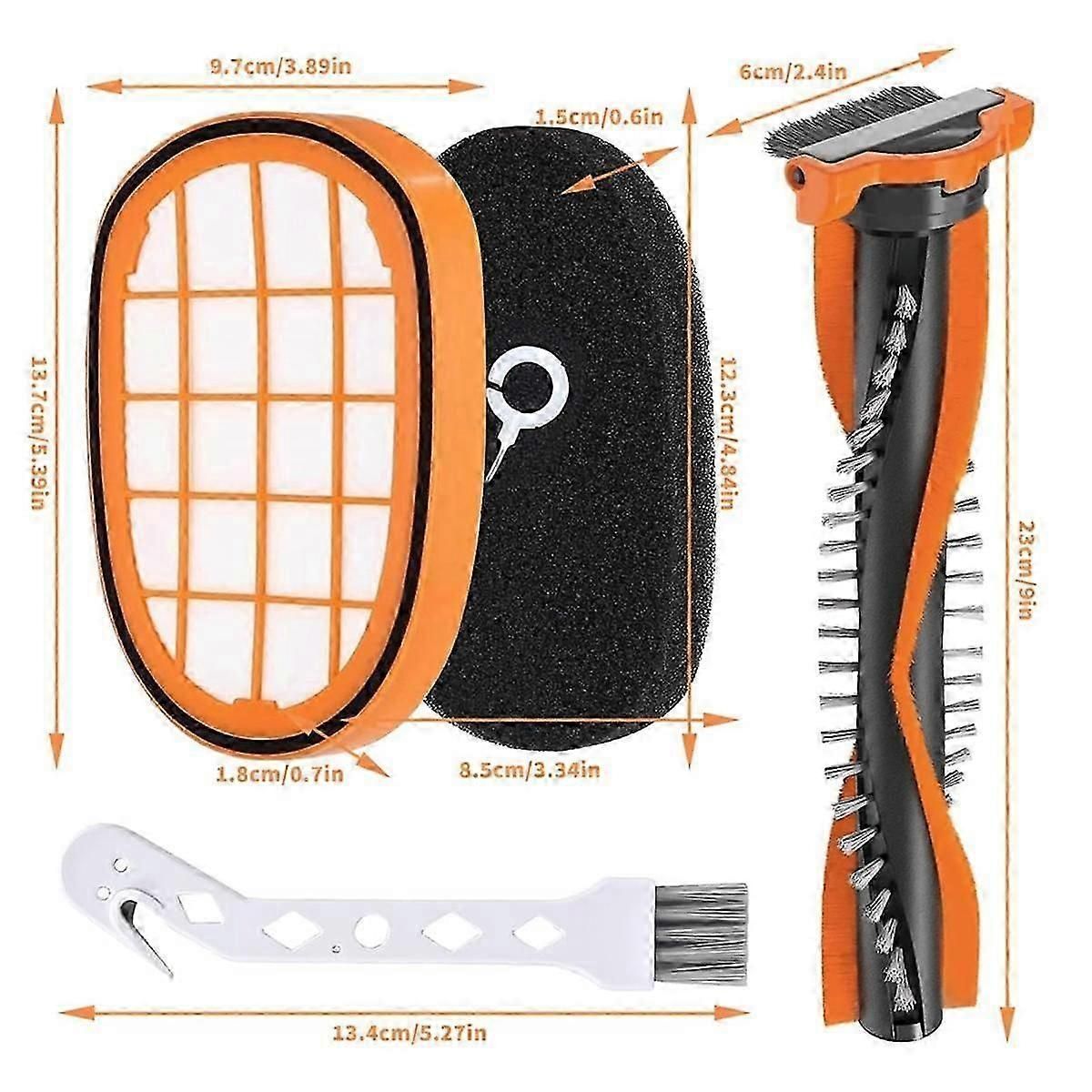 HEPA Filter and Roll Brush Kit for Philips SpeedPro Max Vacuums