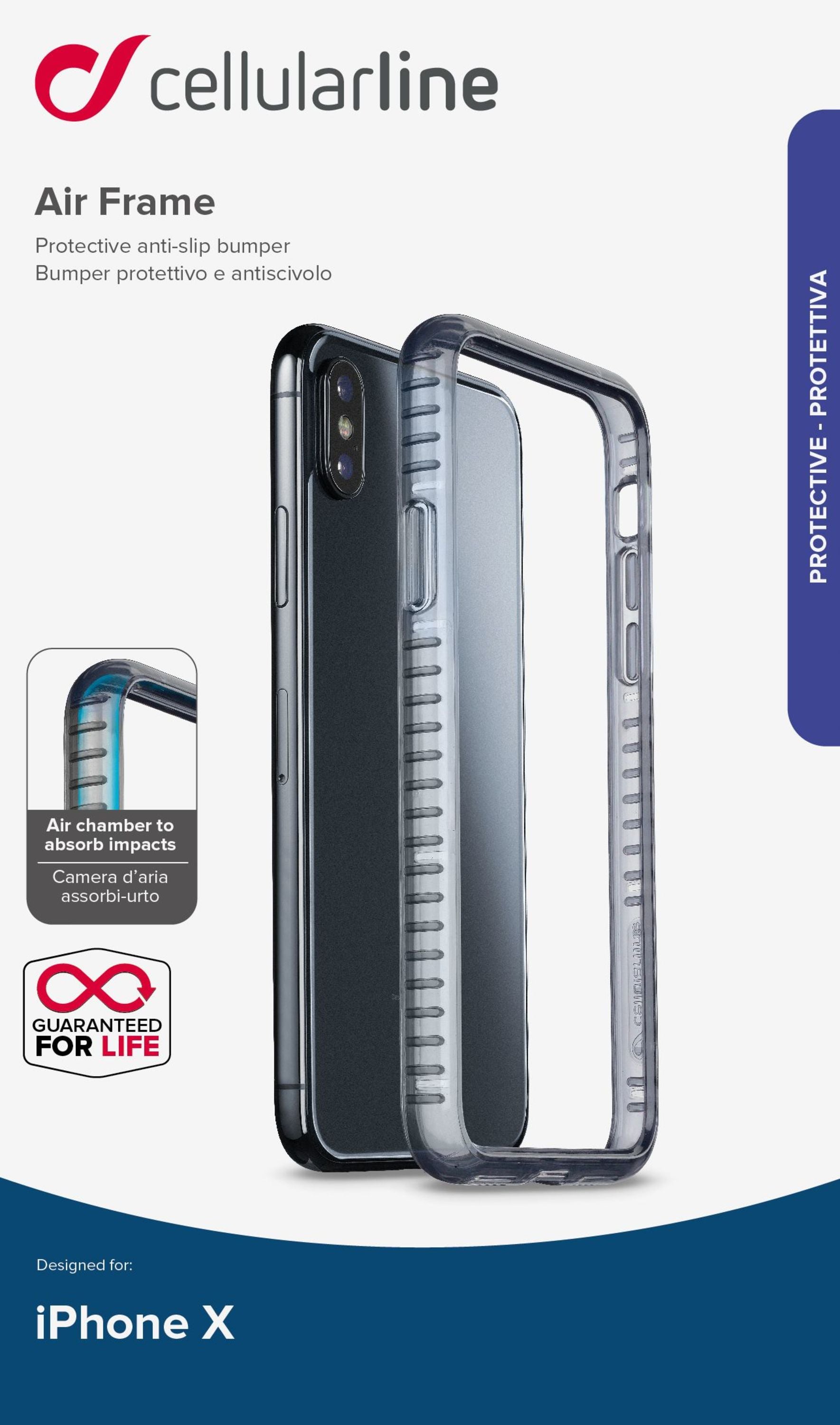 CELLULARLINE AIRFRAMEIPH8XK BUMPER BLACK CASE IPH X