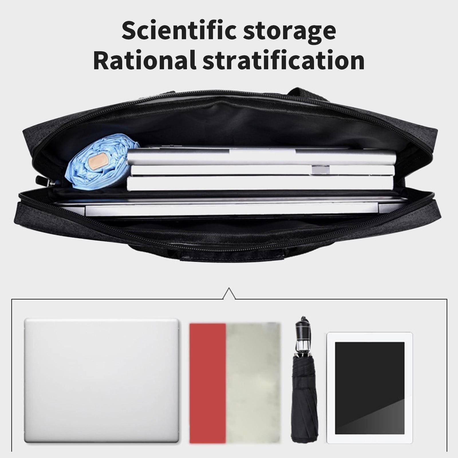 Men Laptop Shoulder Bag Large Capacity Business Briefcase Notebook Shoulder Bag Gift