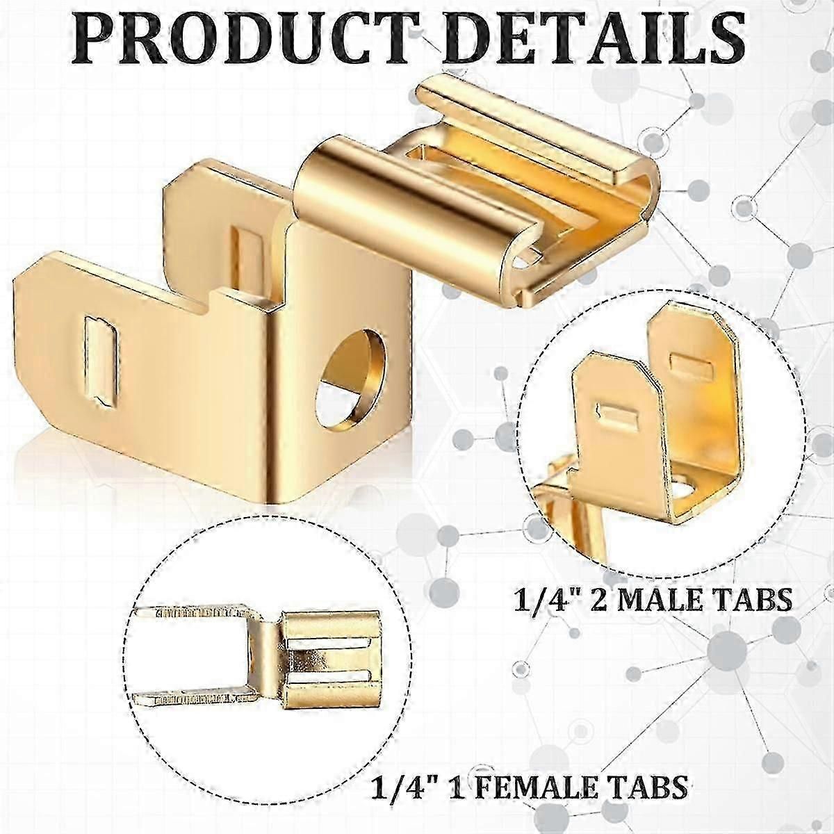 25pcs Piggyback Spade Connectors Quick Disconnect Terminal Adapters
