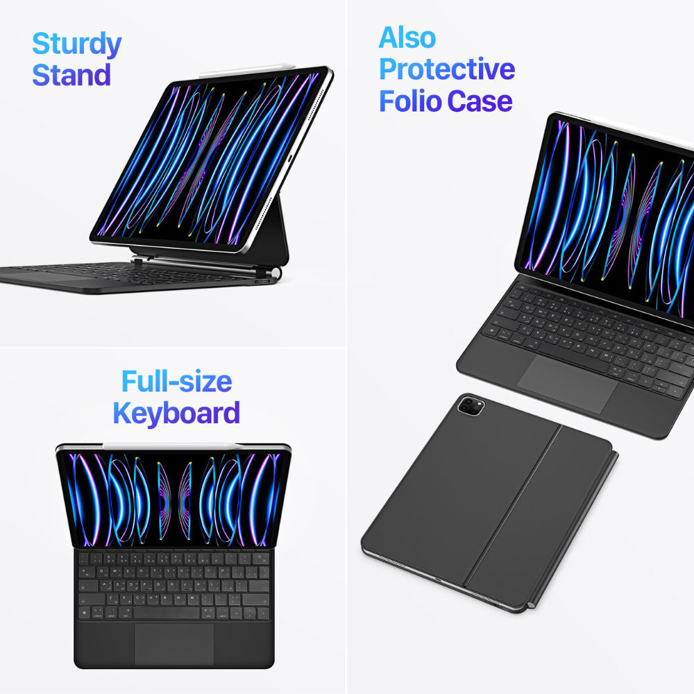 لوحة مفاتيح Infinyty MK-01 Series لأجهزة iPad Air و iPad Pro مقاس 11 بوصة، أسود، العربية-الإنجليزية
