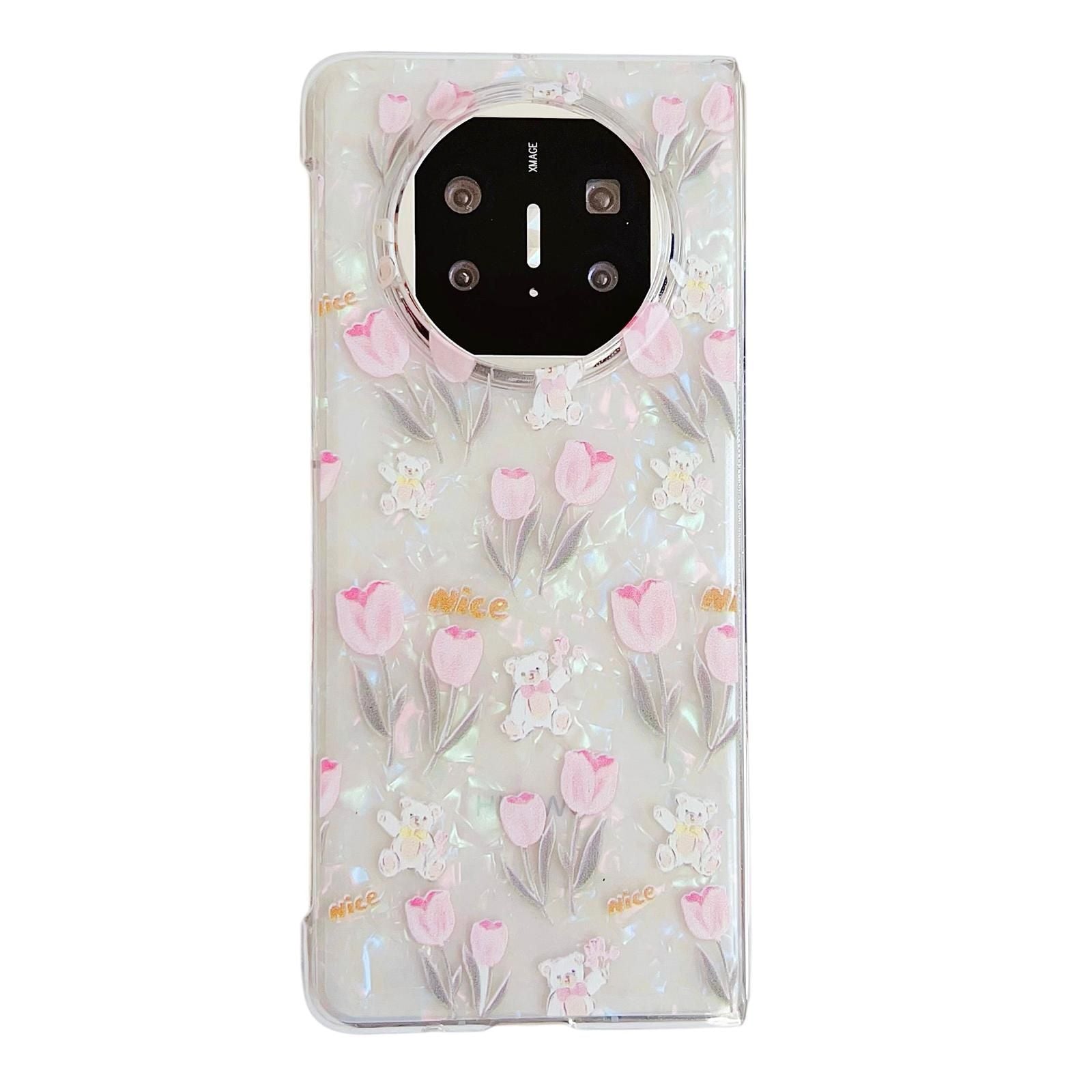 Flower Pattern PC Case For Huawei Mate X3