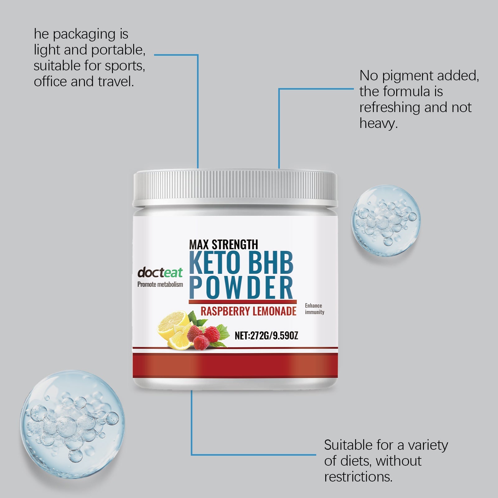 Boost Energy & Hydration with Electrolyte Powder, Ultimate Body Care ,272g