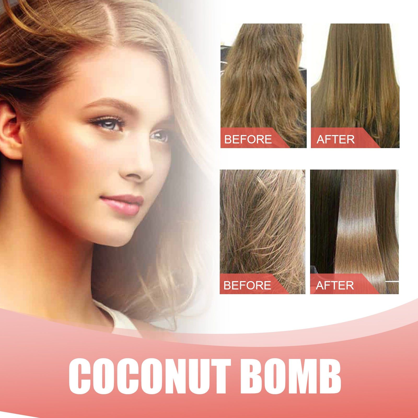 Coconut Hair Mask, Repair and Moisturize Dry Hair, Smooth & Shine ,50g