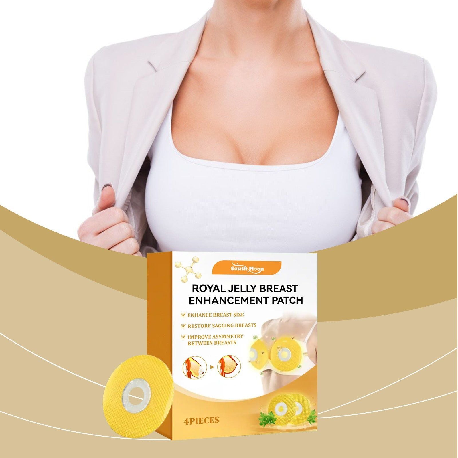 Chest Care Patch, Hydrating, Moisturizing, Invisible, Breathable, Nourishing Skin ,4pcs