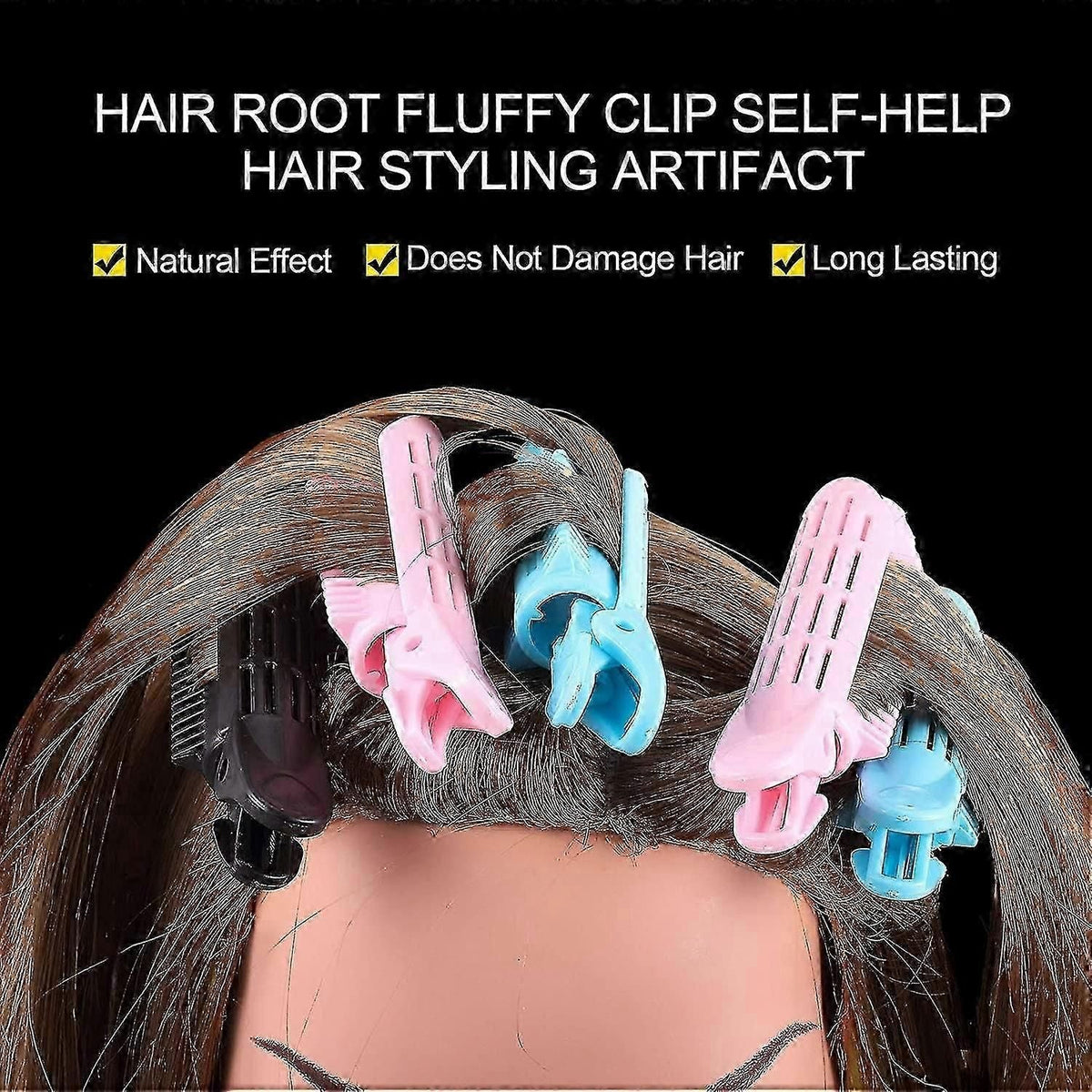 9pcs Hair Root Clips, Volumizing Self Grip Volume Hair Curler