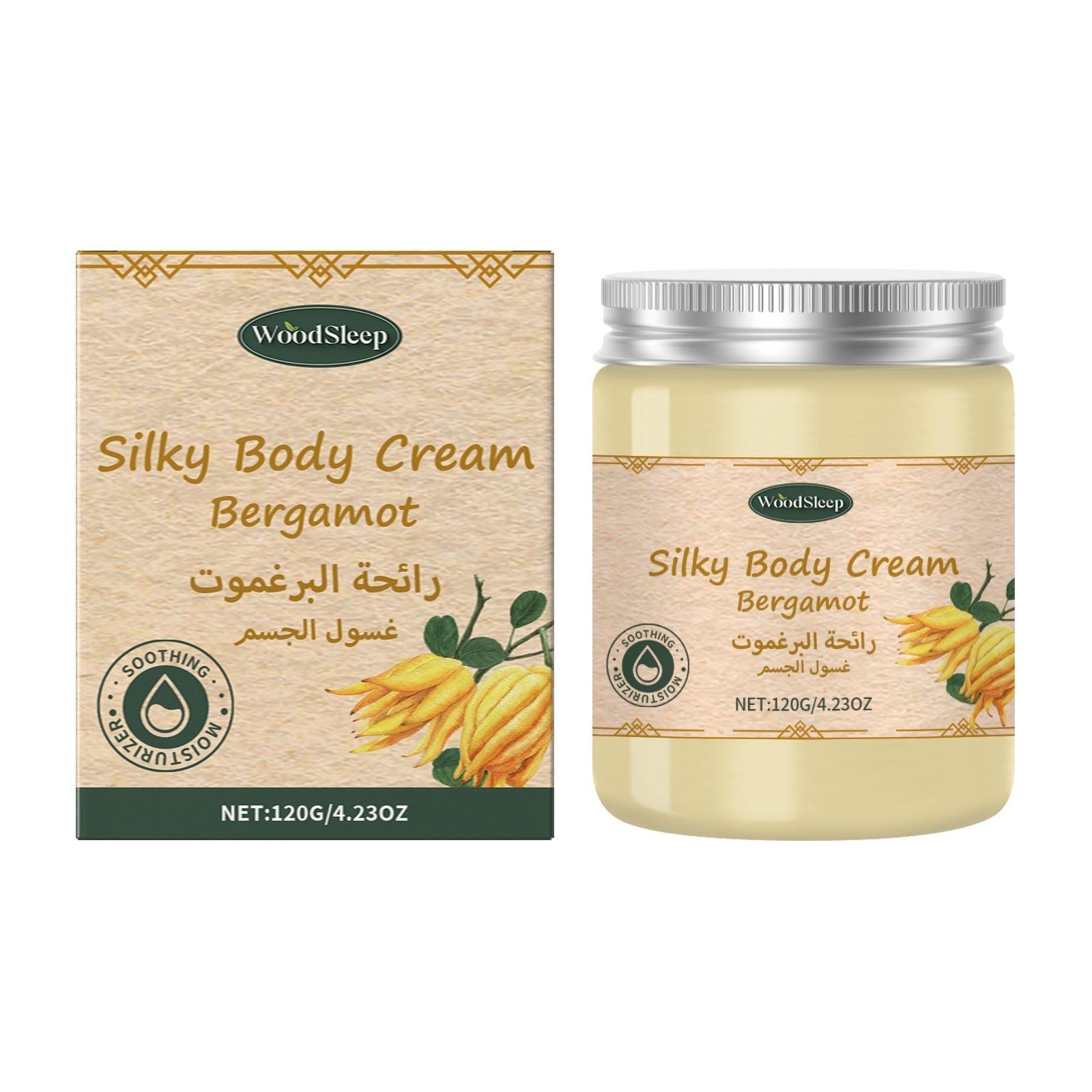 Bergamot Moisturizer, Deep Hydrating, Natural Nourishing, Non-Sticky, Skin Softening ,120g