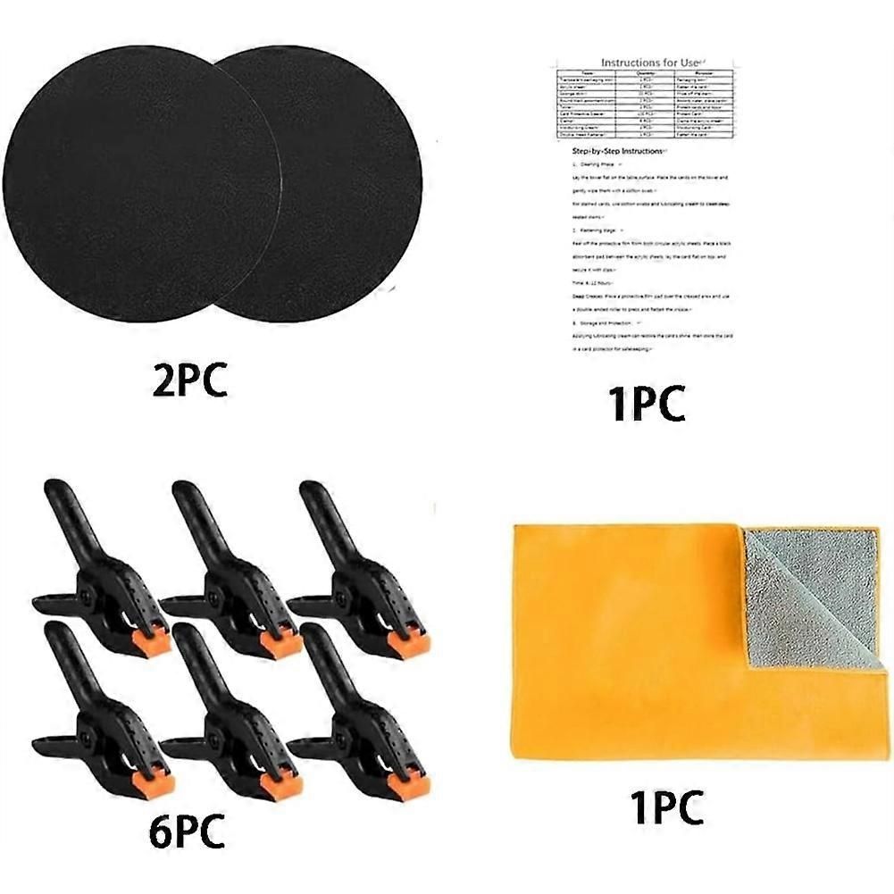 233 Pcs Card Cleaning Kit, 10-in-1 Polishing,Card Flattening Kit, Trading Card Cleaning, for Rated Card Care