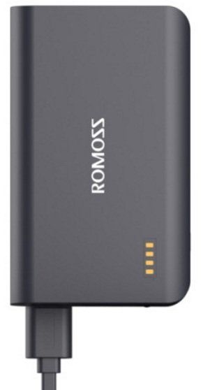 ROMOSS SENSEX PH30 شاحن سريع USB3.0 بطارية خارجية 10000mAh أسود