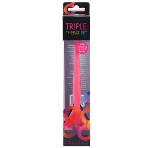 Framar Triple Threat Brush Set Hair Dye Brushes, 3pcs