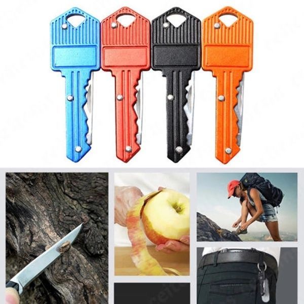 4pcs Mini Folding Key Knives Pocket Knife Keychain Multifunctional Camping Survival Tool