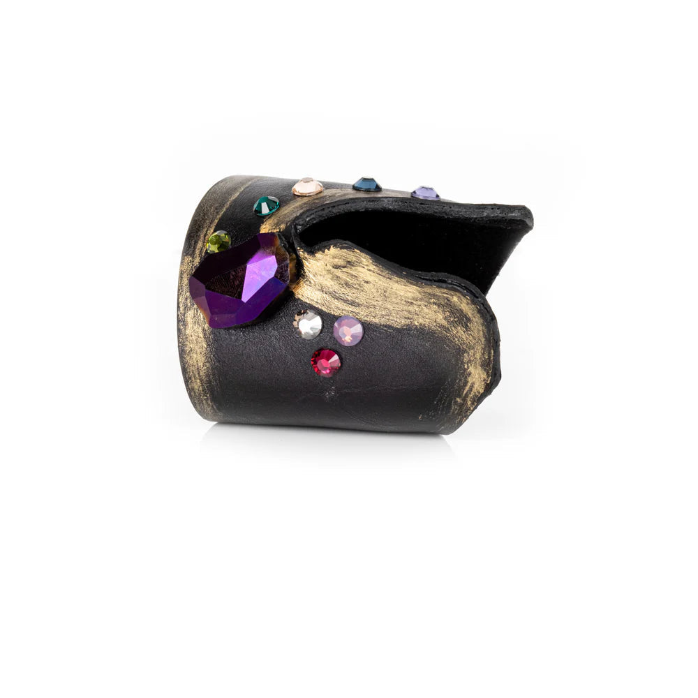 The Dark Cosmic Prism Leather Cuff Statement