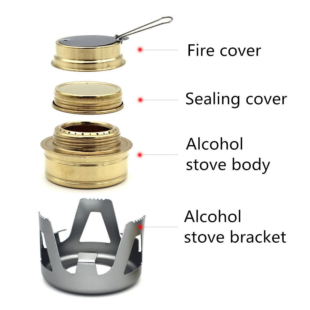 Mini Spirit Burner Ultralight Portable Alcohol Stove For Backpacking Camping Hiking Outdoor