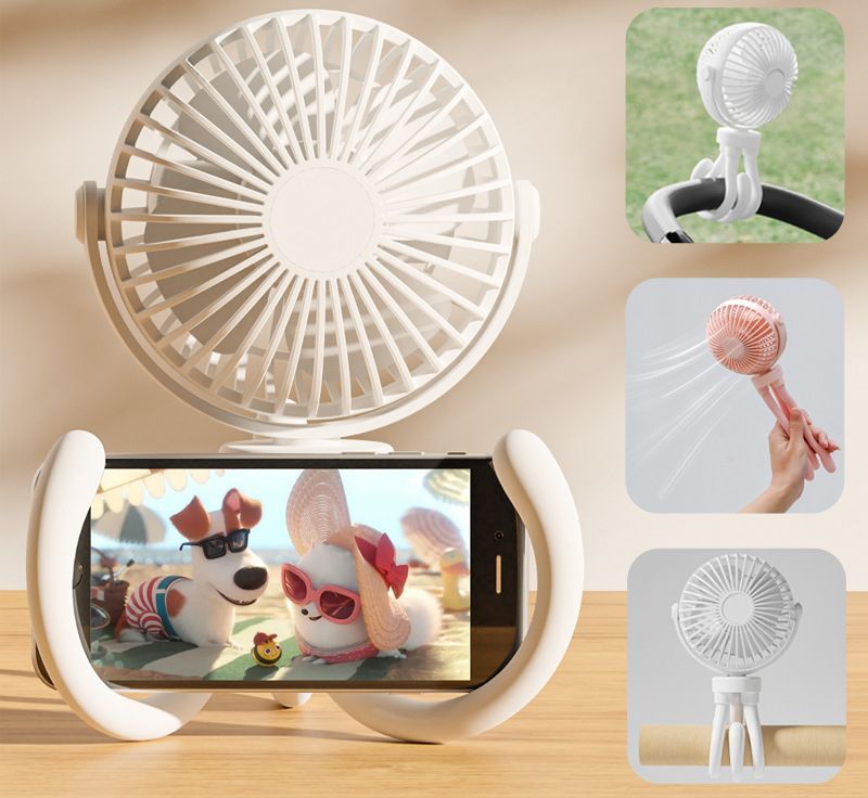 Mini Handheld Stroller Fan Car Seat Baby Fan With Flexible Tripod Desk Fan
