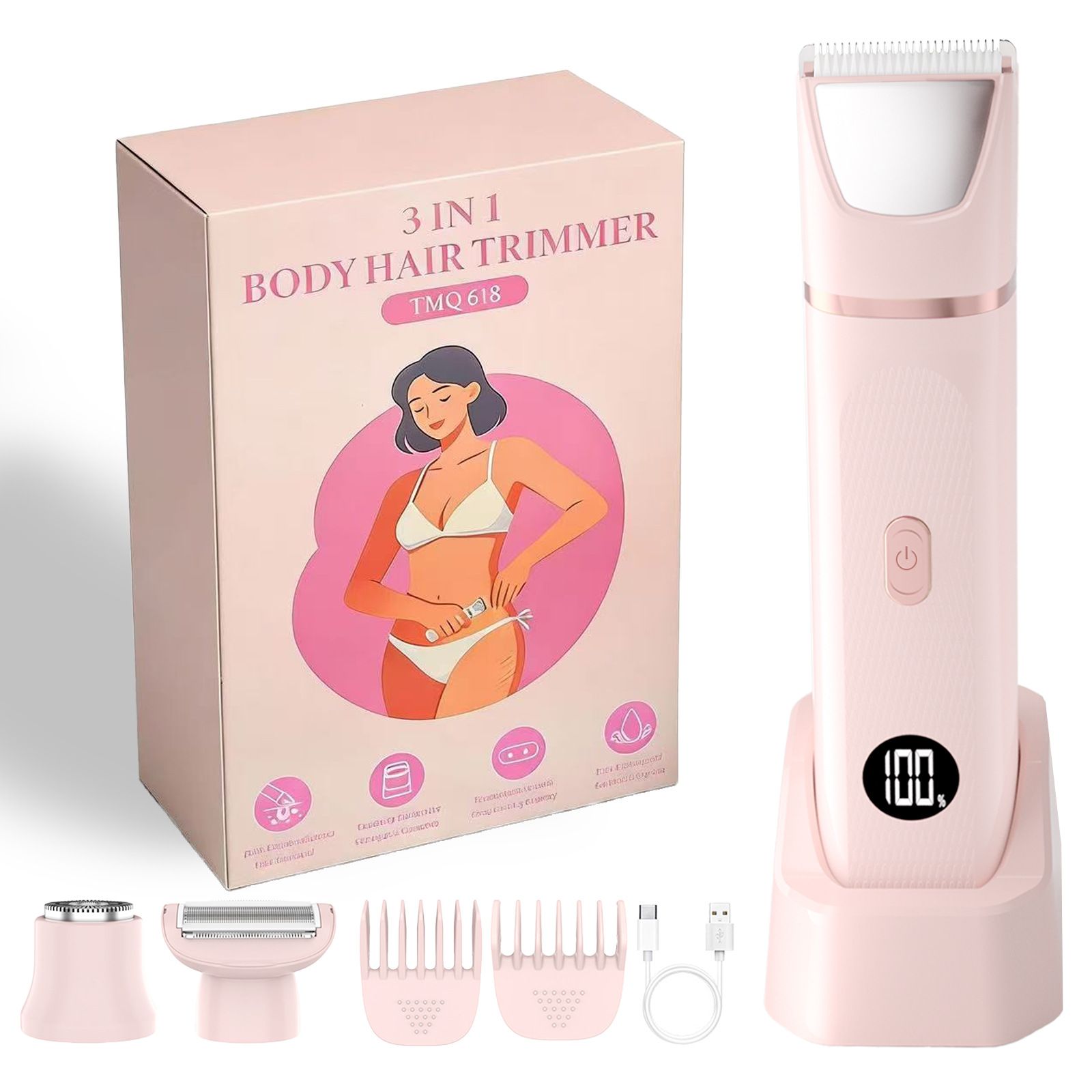 4-in-1 Women's Body Hair Trimmer Kit