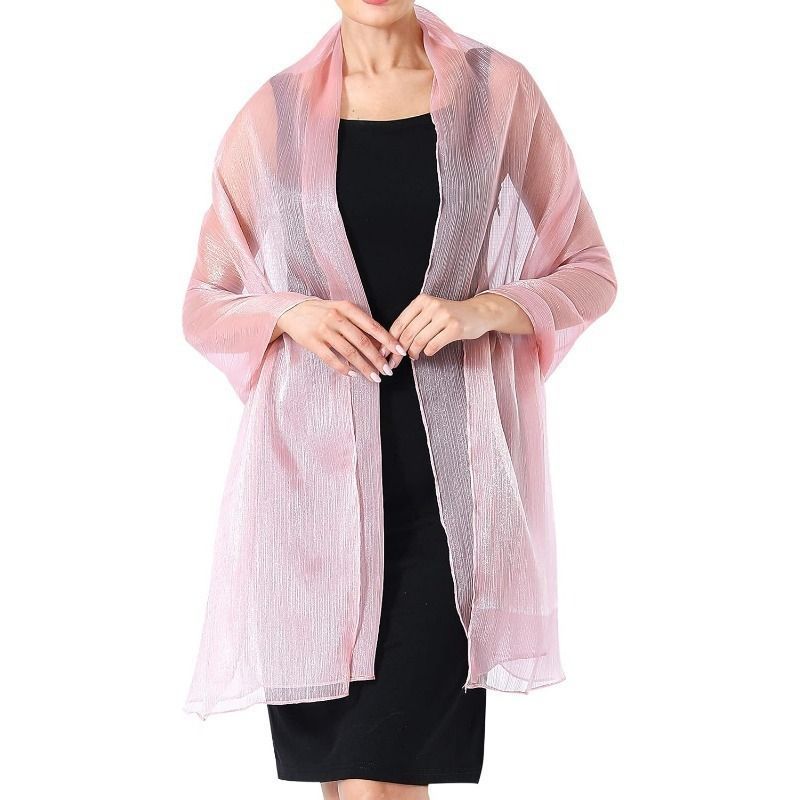 Champagne Sheer Shawl Wrap for Women Evening Dress & Wedding