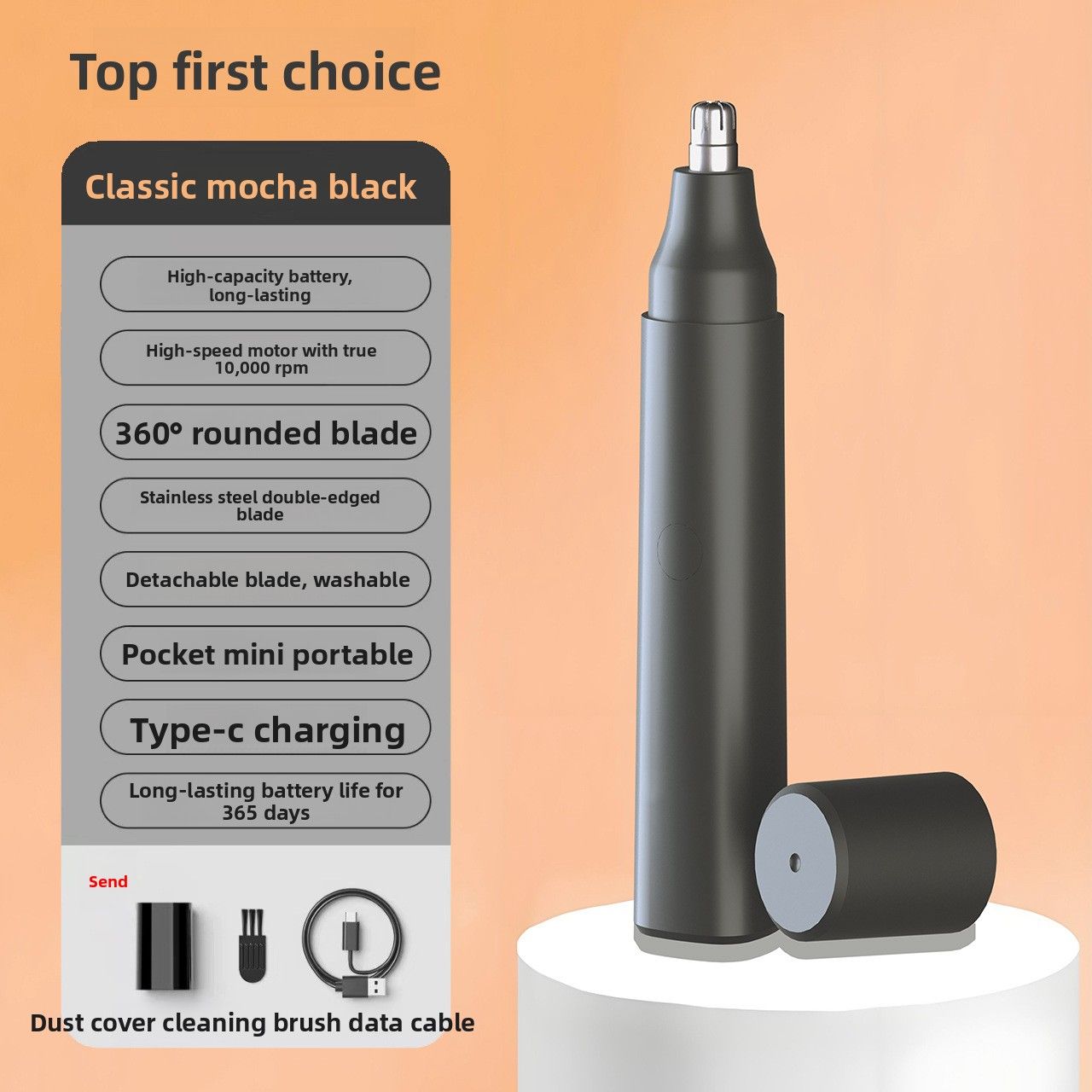USB Type-C Nose Hair Trimmer