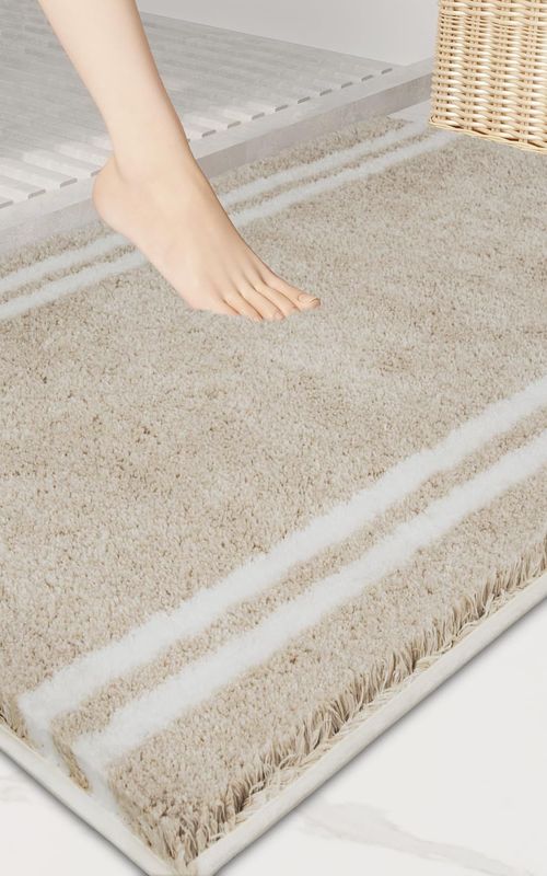 AIESY® Non-Slip Super Absorbent Quick Dry Shaggy Microfiber Bath Mat