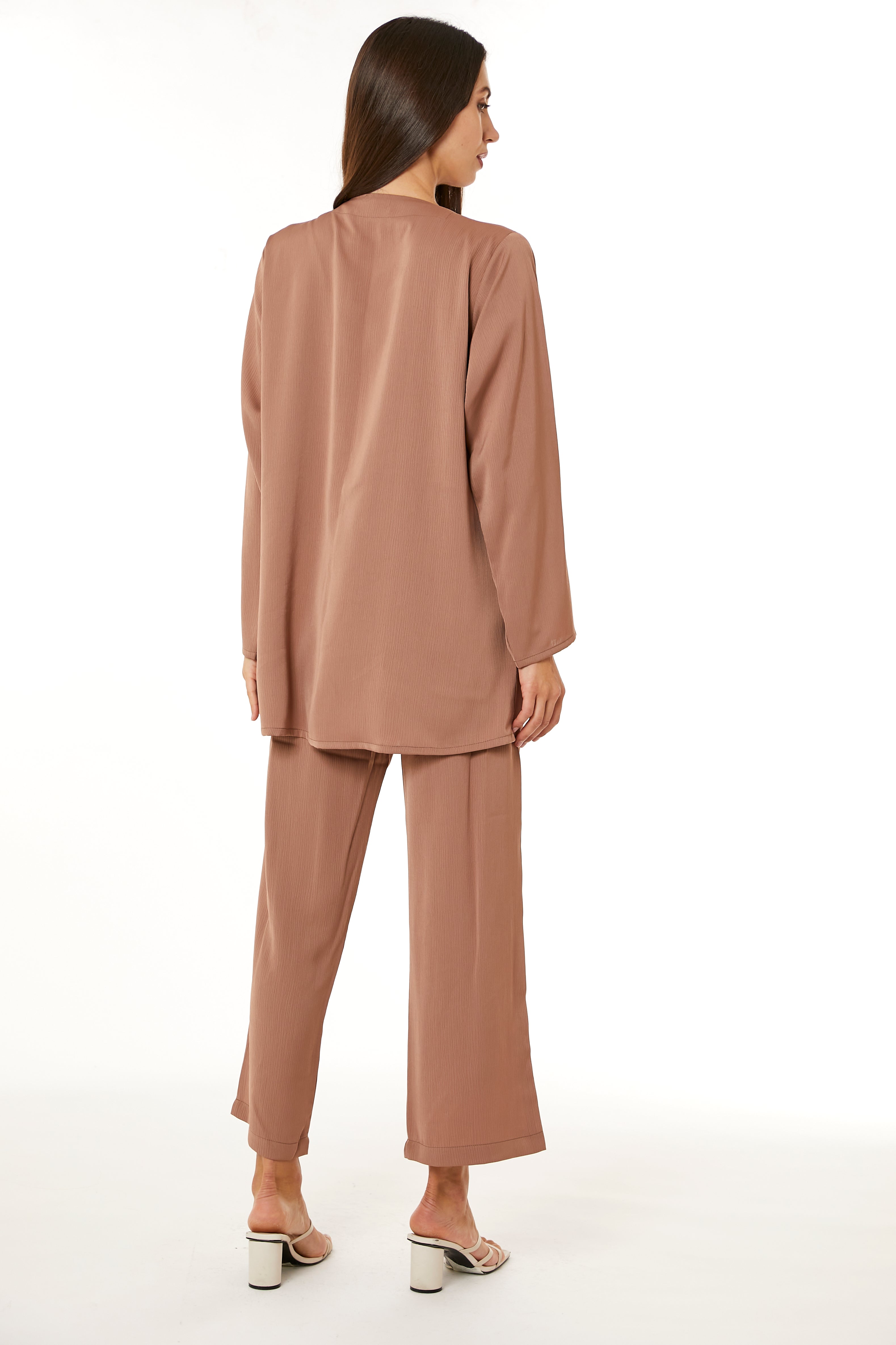 Brown Zoom Top and Pants Set