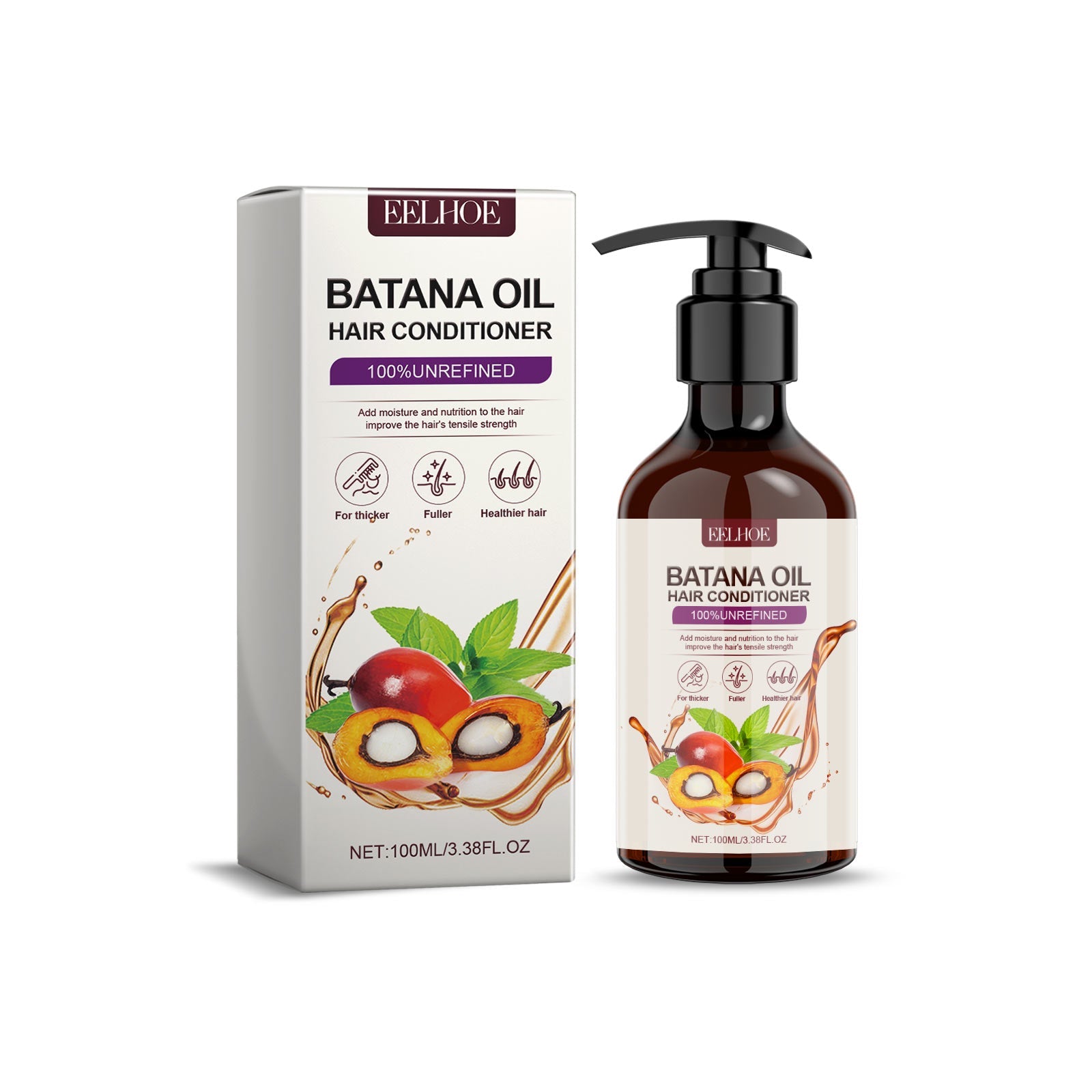 Batana Oil Conditioner, Strong and Full Hair, Nourishing Frizz Control, Volumizing Hair Care ,100ml