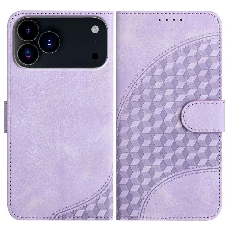 For iPhone 18 Pro Max / iPhone 17 Pro Max YX0060 Elephant Head Embossed Phone Leather Case with Lanyard