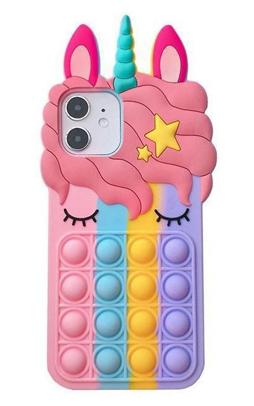 For Iphone Apple Cartoon Unicorn Mobile Phone Case Rainbow Silicone Soft Cover