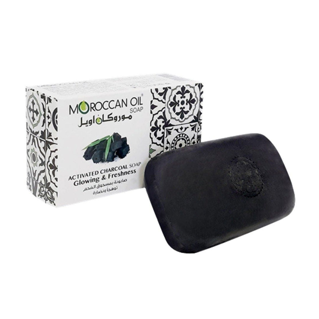 صابون مغربي بالزيت والفحم النشط، 125 جم