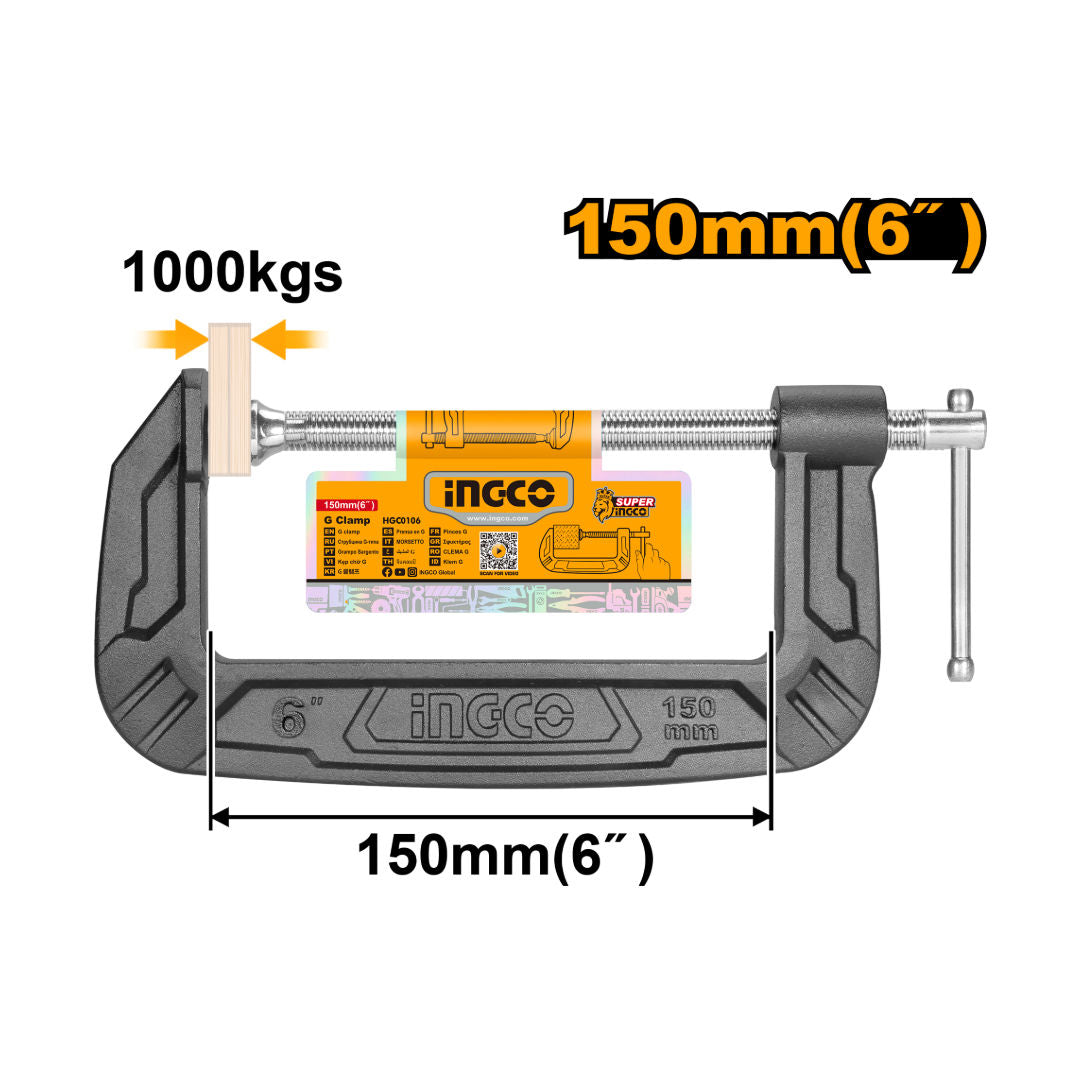 INGCO G Clamp, T-Type Thread