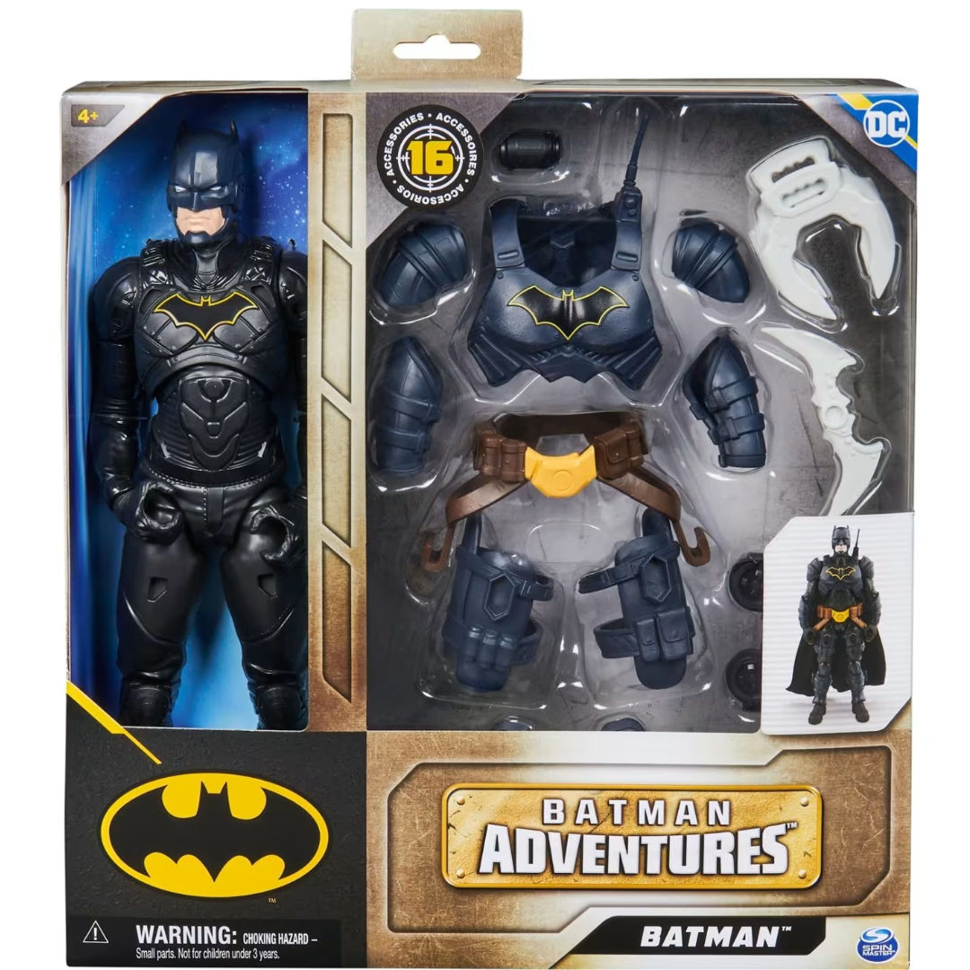 DC Batman Adventures Batman Figure with Accessories, 16 Pieces