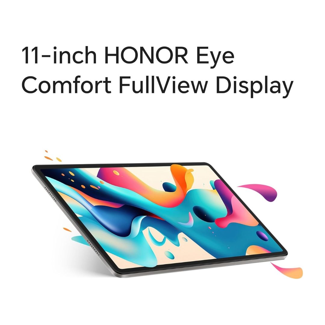 HONOR Pad X8b WiFi Tablet 11-Inch 90Hz FHD Display, 10100mAh Battery, 4GB RAM + 64GB Expandable Storage Up to 1TB, 4 Speakers, 15W Fast Charging, Metal Body, Space Grey