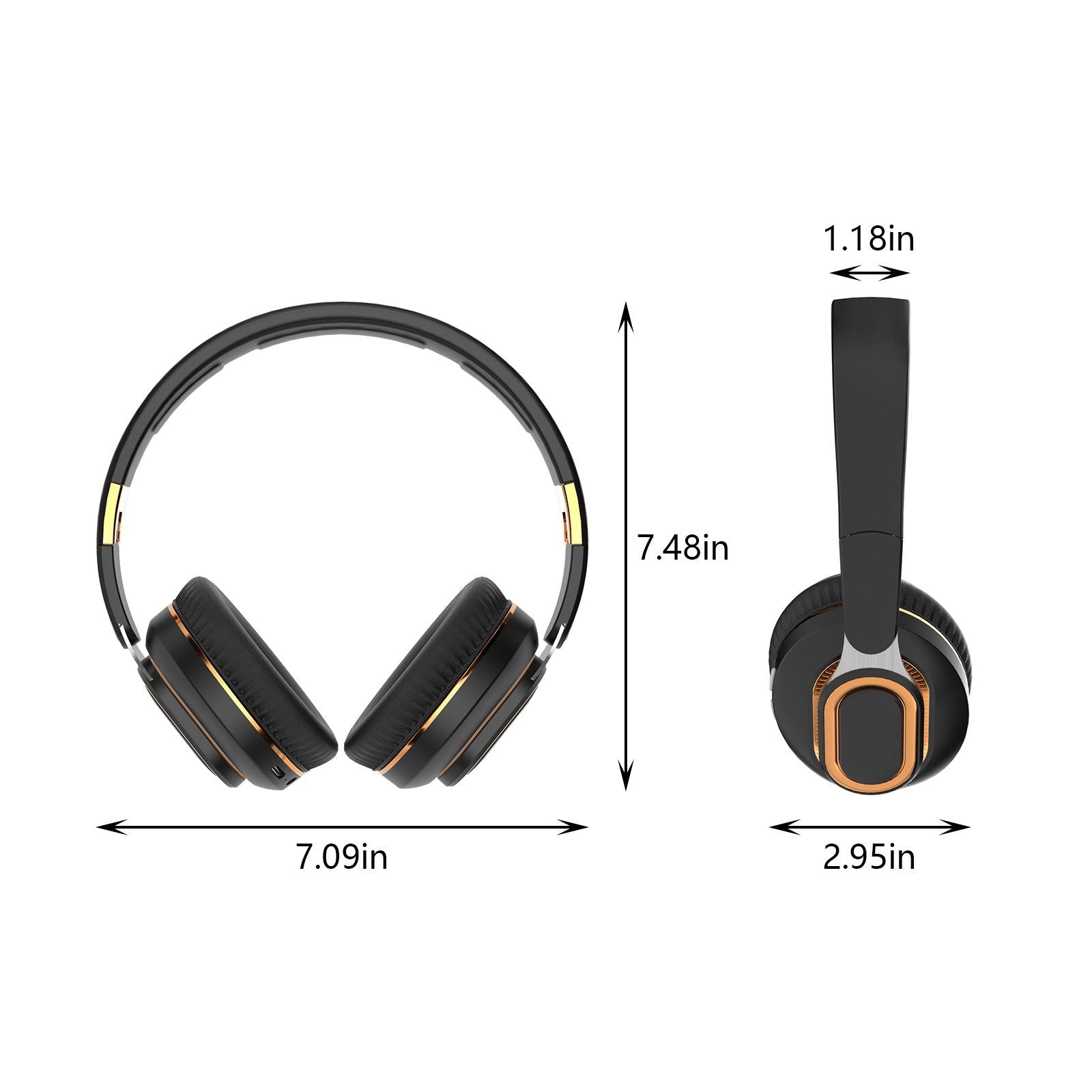 Noise Cancelling Bluetooth Headset Wireless Folding Bass Gaming Sports Headphones