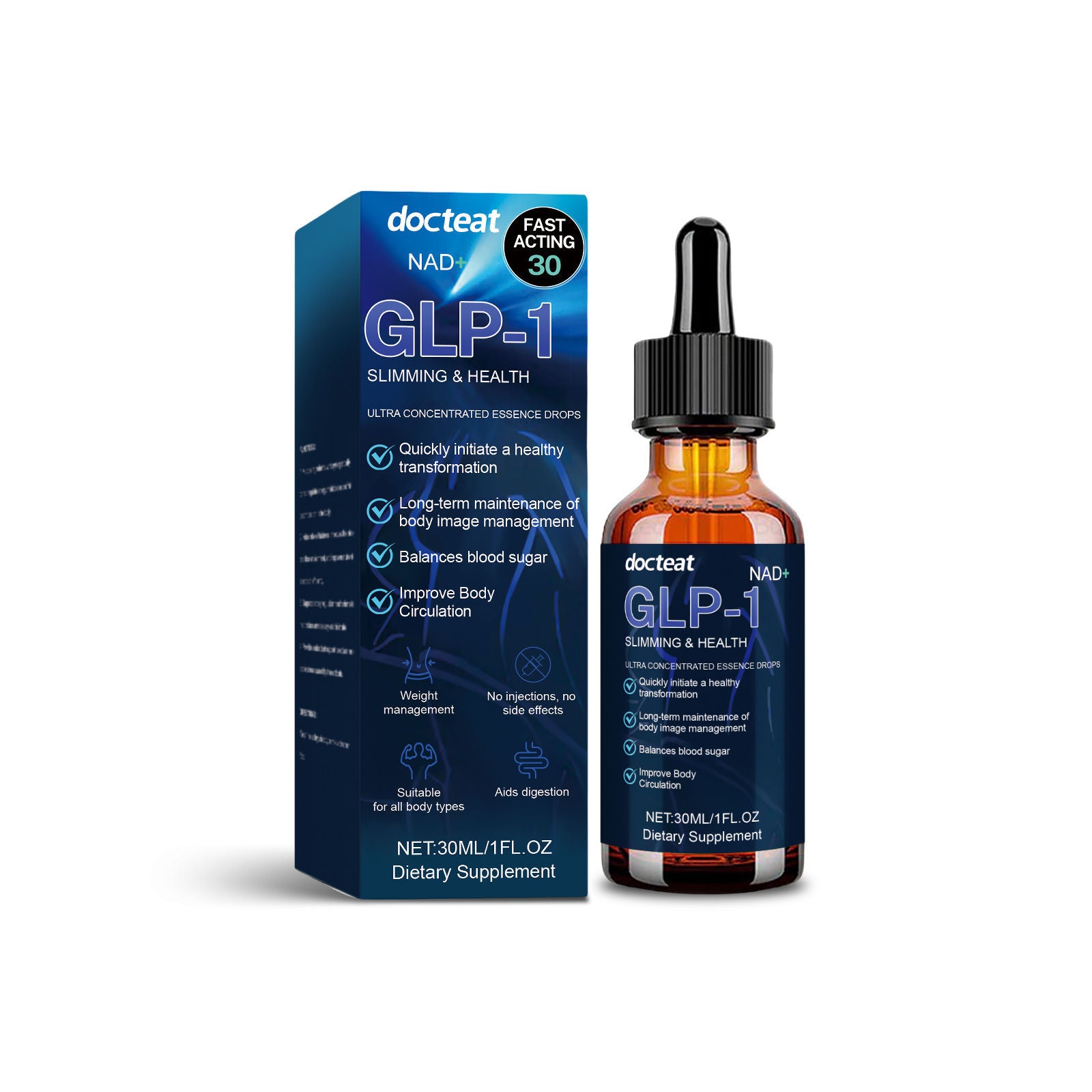 Boost Energy and Digestive Health with GLP-1 Moringa Leaf Drops, Body Care, Metabolism Support ,30ml