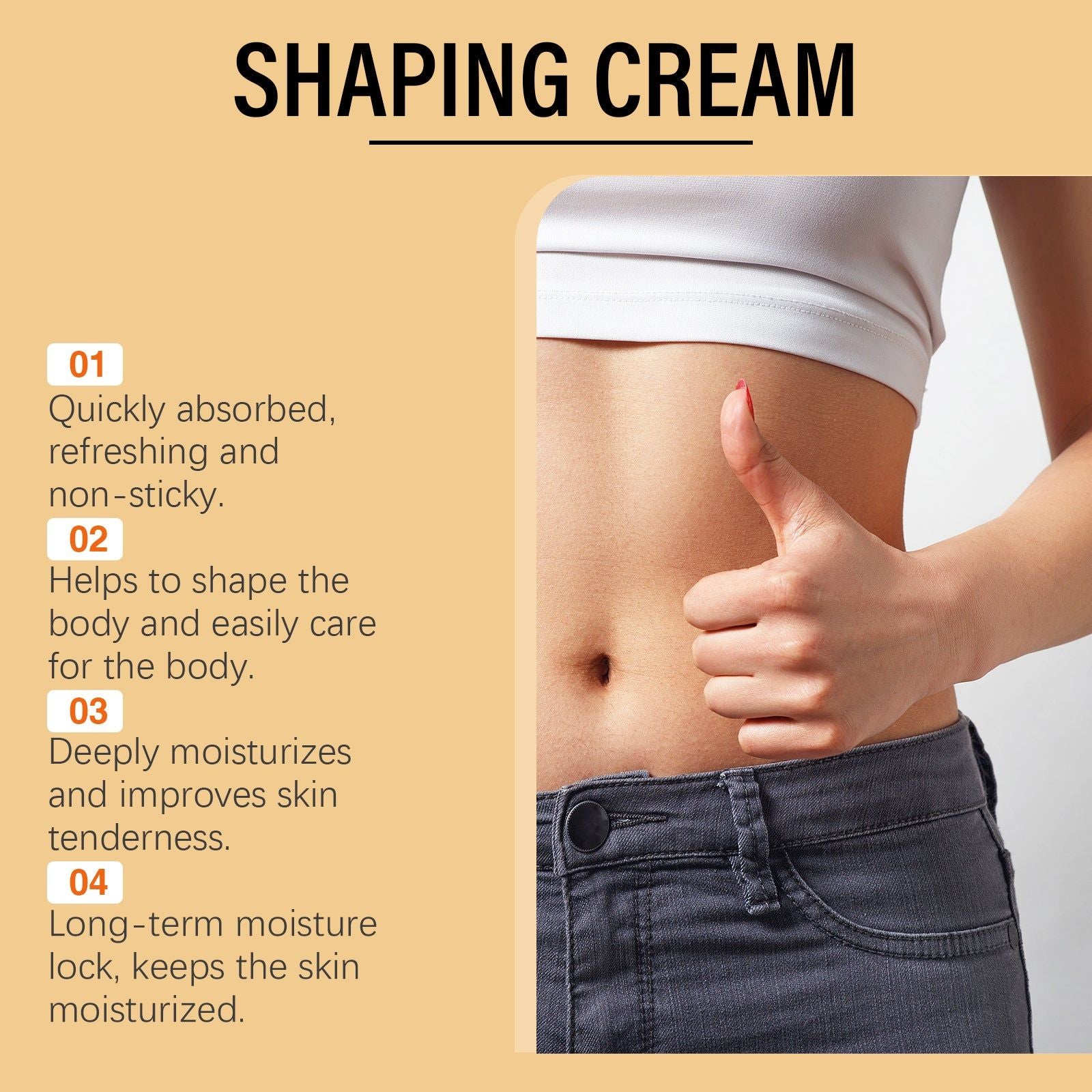 Body Care Slimming Cream, Firming & Moisturizing, Instant Absorption, Non-Greasy ,120g